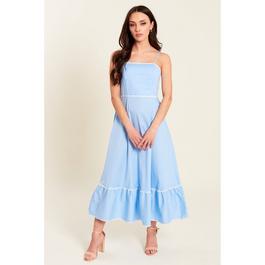 Be You Cotton Cotton Trim Midi Dress