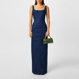 Jacquemus Jacq Denim Maxi Drs Ld43