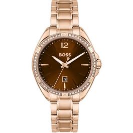 Boss Ladies BOSS Felina Carnation Gold IP Bracelet Watch