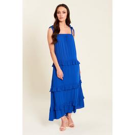 Be You Strappy Tiered Crinkle Midi Dress