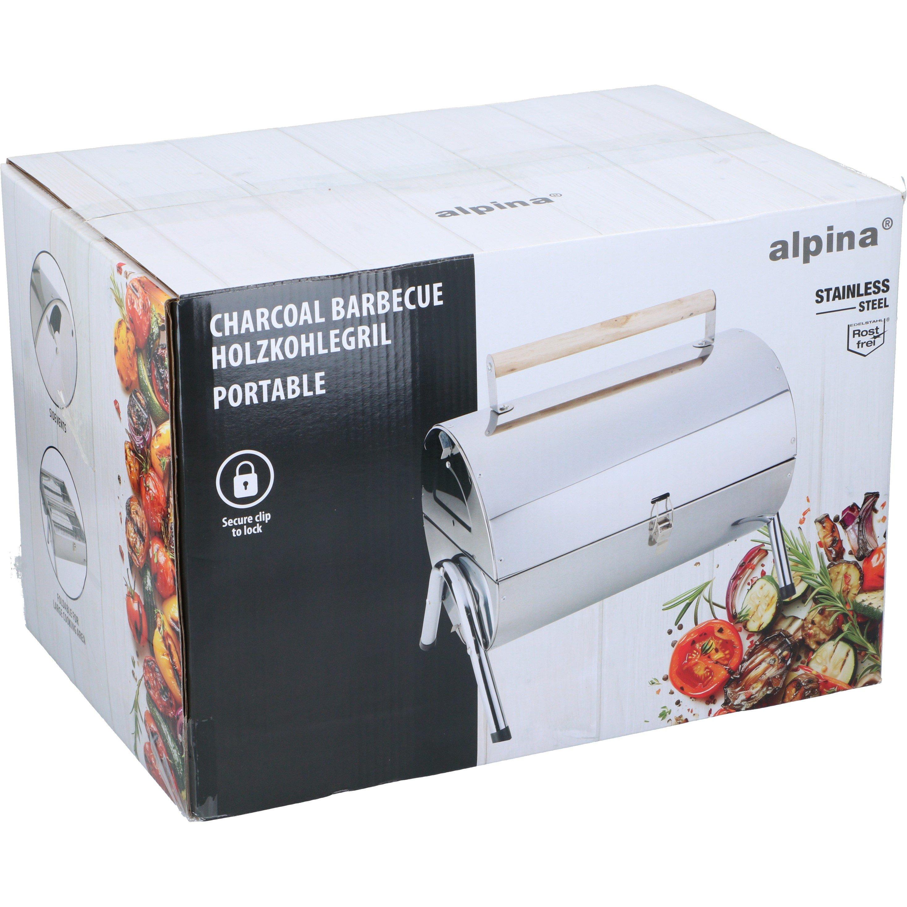 Silver - Alpina - Edco Portable BBQ - 1