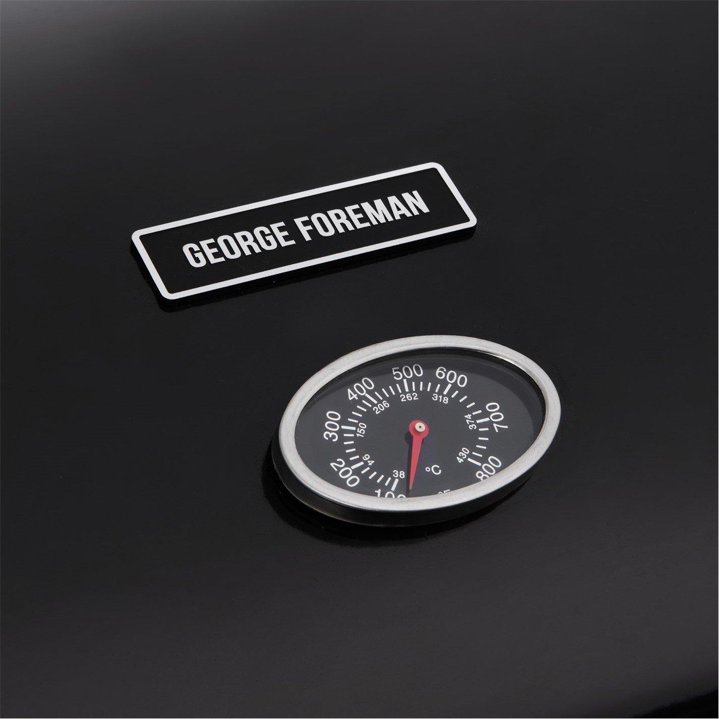 Black - George Foreman - George Foreman 4 Burner BBQ with sideplate - 9
