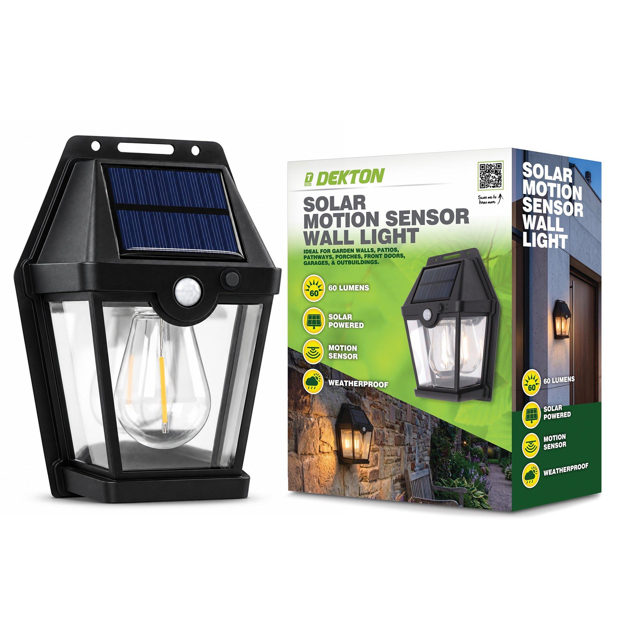 Branco - Dekton - Dekton Garden Outdoor Solar Motion Sensor wall light - 2