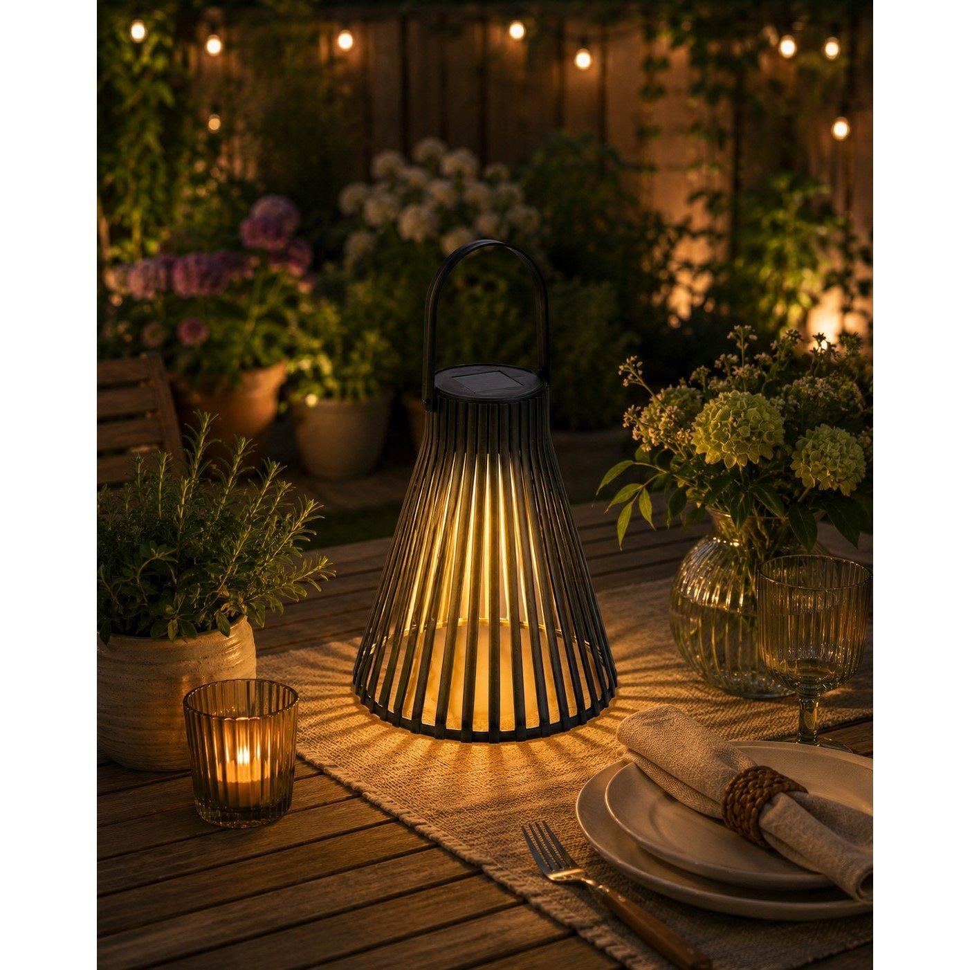 Black - Arti Casa - ARTICASA Solar Lantern Black O20xh24cm - 4