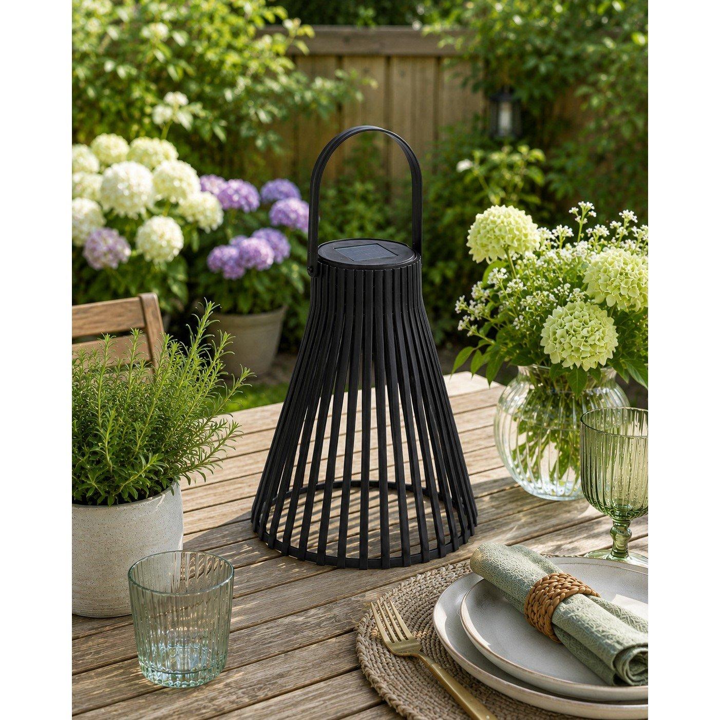 Black - Arti Casa - ARTICASA Solar Lantern Black O20xh24cm - 5