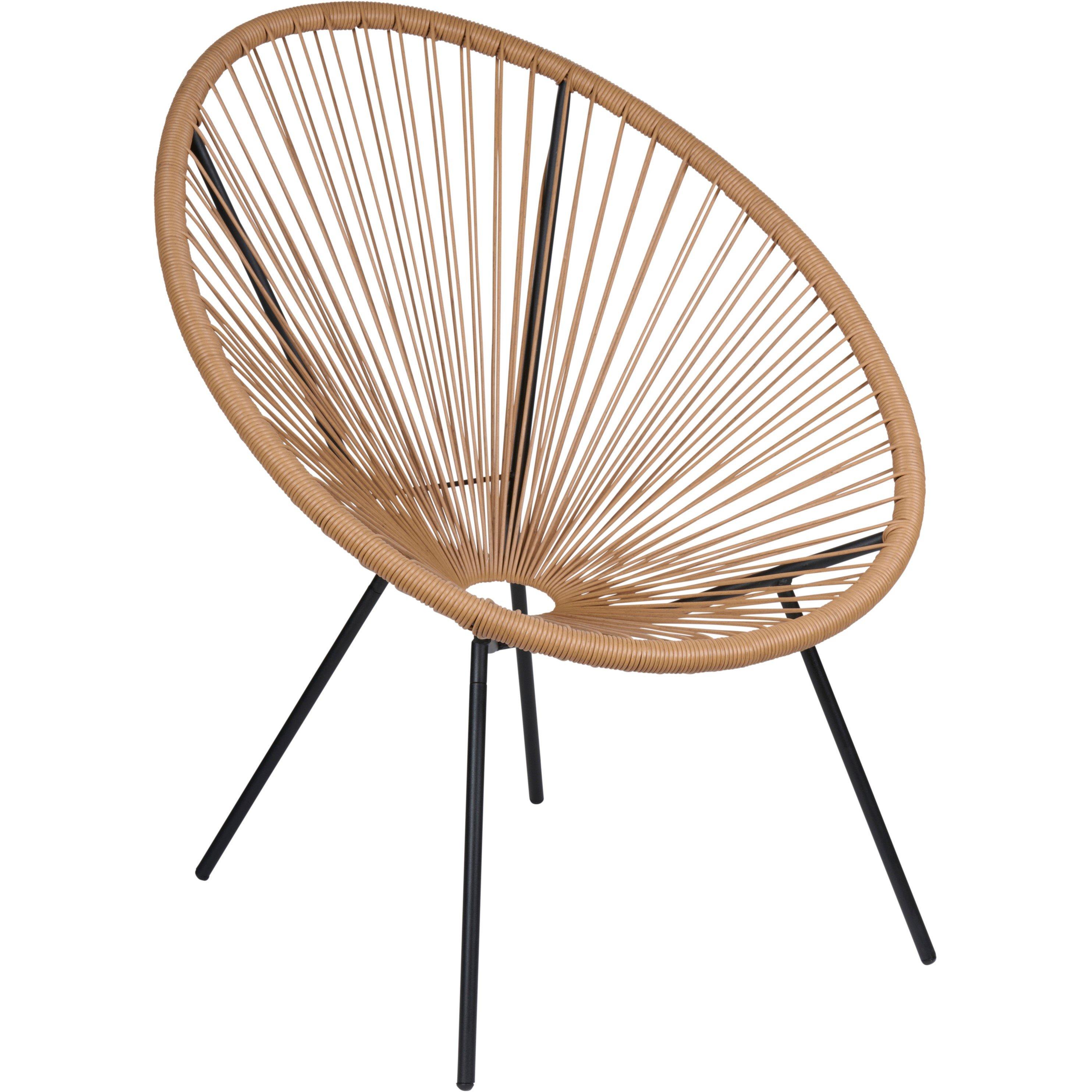 Brown - Arti Casa - Woven Metal Chair - 2