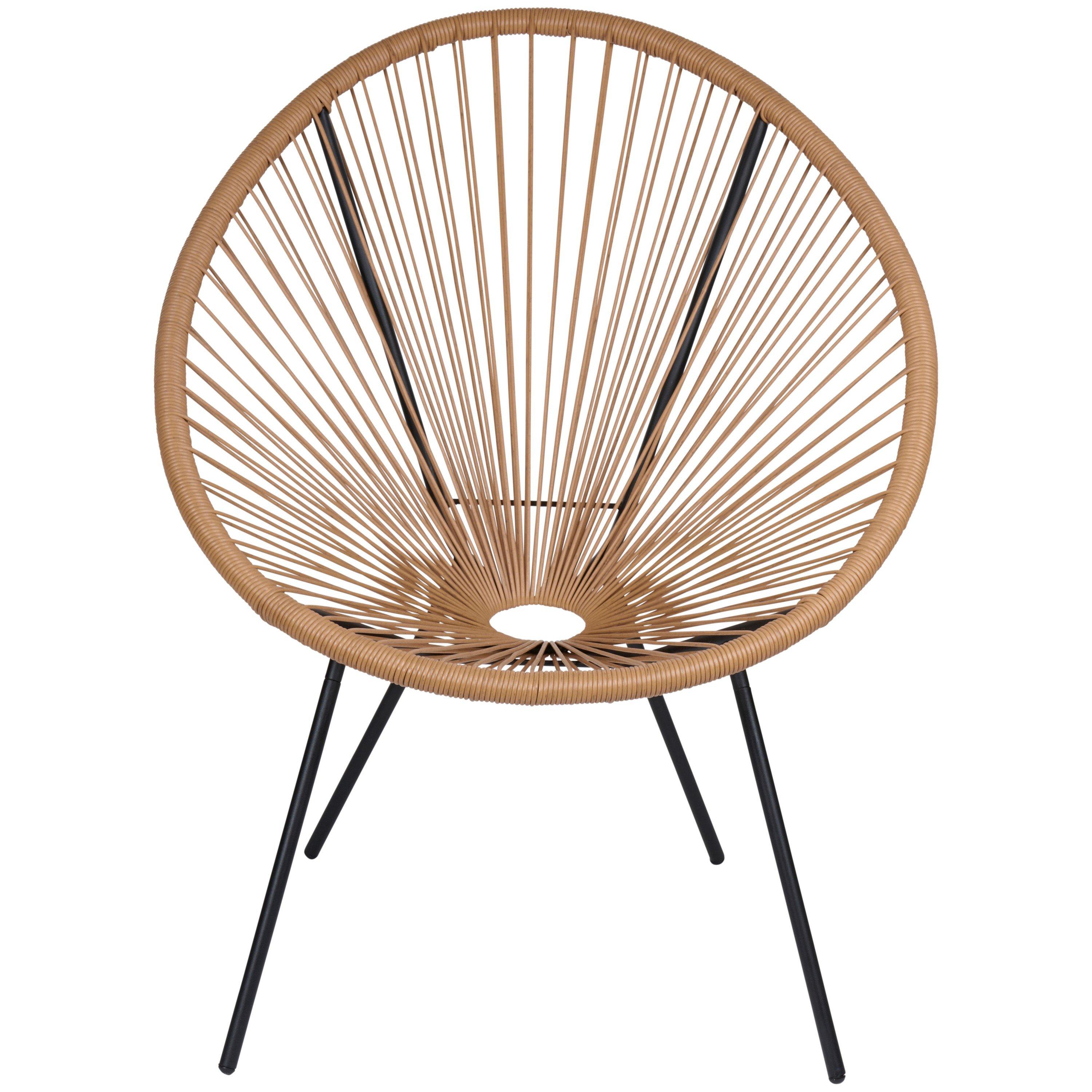 Brown - Arti Casa - Woven Metal Chair - 3