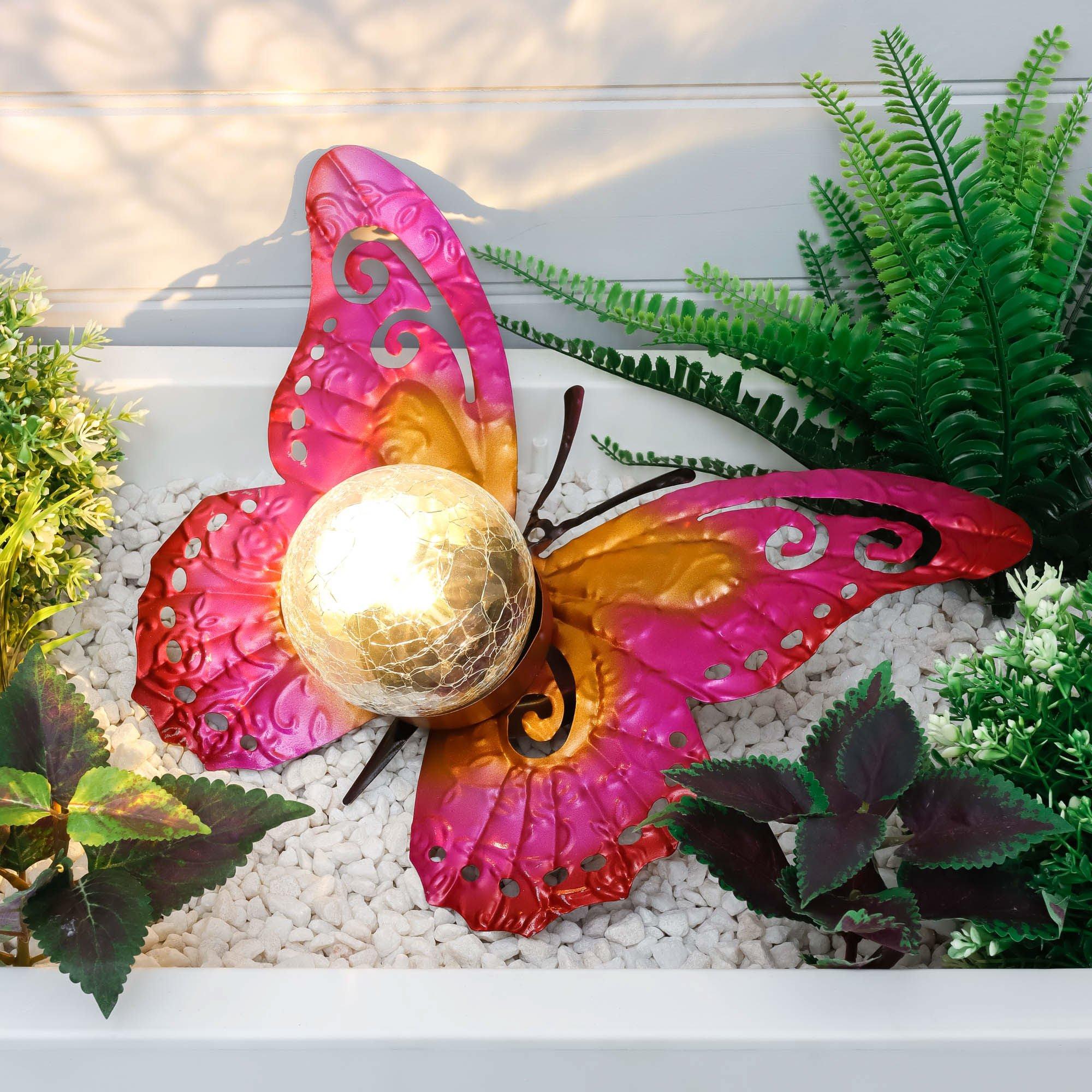 Streetwize  Butterfly Solar Lights - Pink