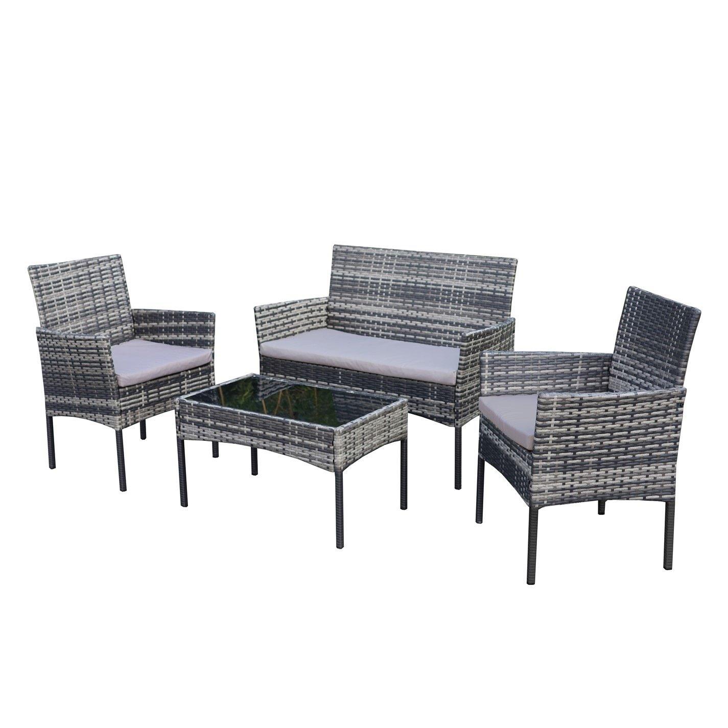 Grey/Black - Linea - Linea  Fiji 4pc Lounge 63 - 2