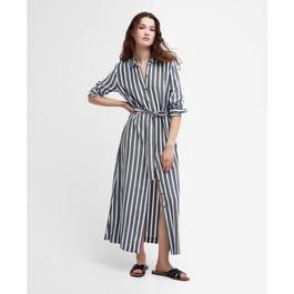 Barbour Annalise Striped Shirt Dress