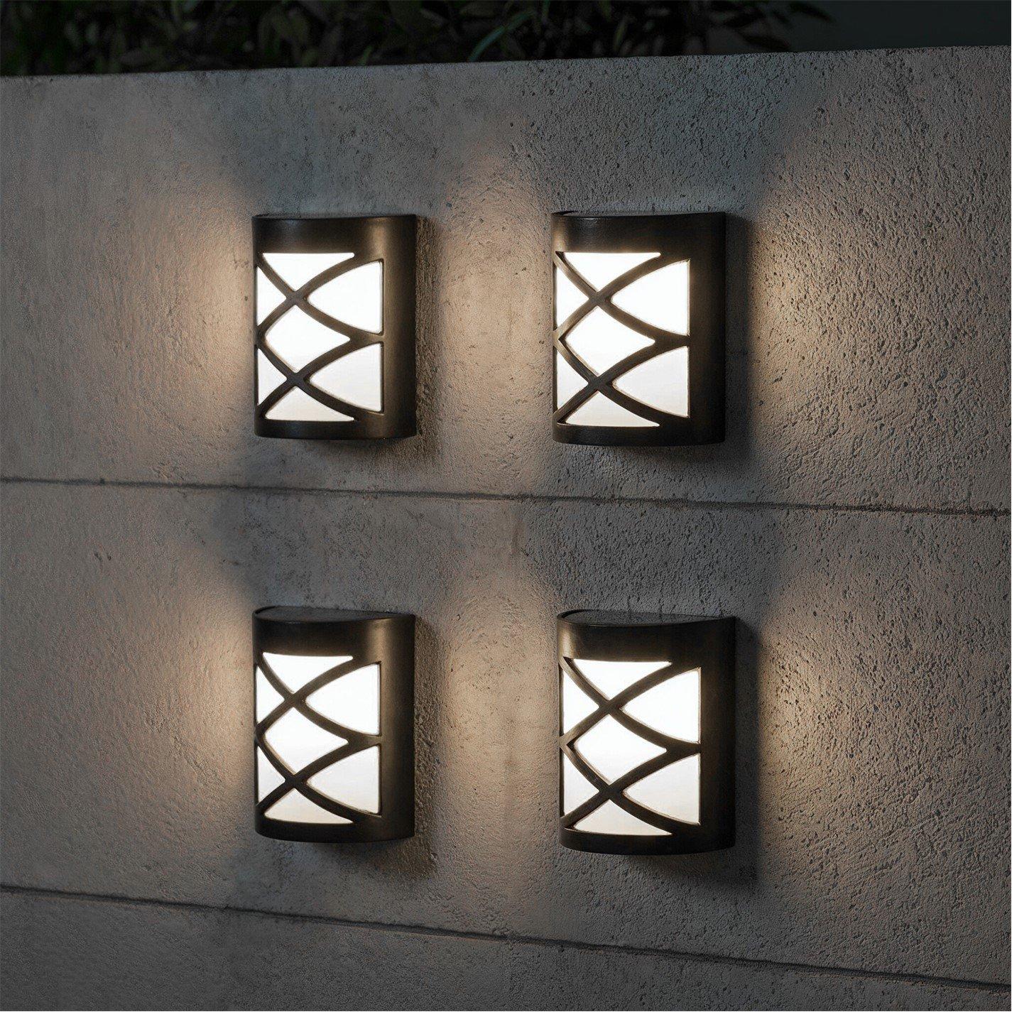 LED - Streetwize - Solar Powered Fence And Wall Lights - 4 Pack - 2