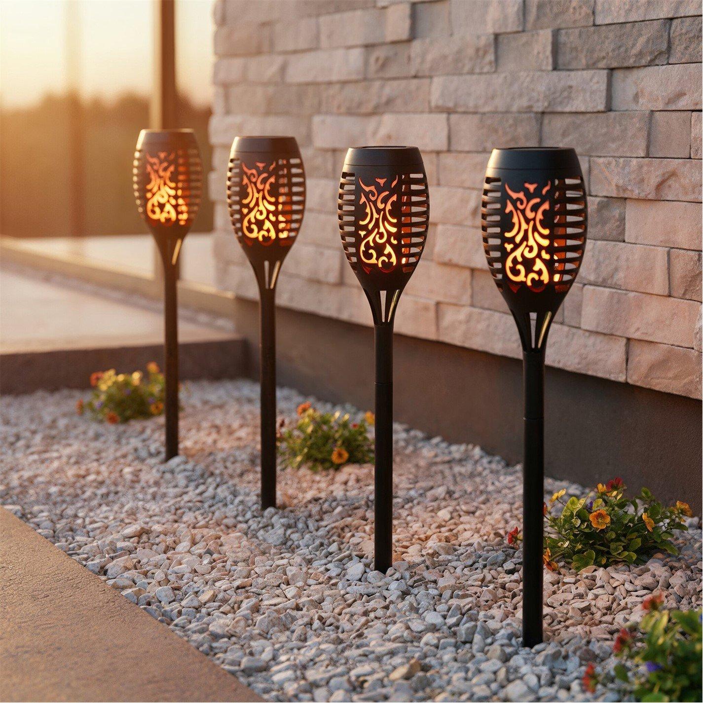 LED - Streetwize - Solar Flickering Flame Stake Lights 4 Pack - 1