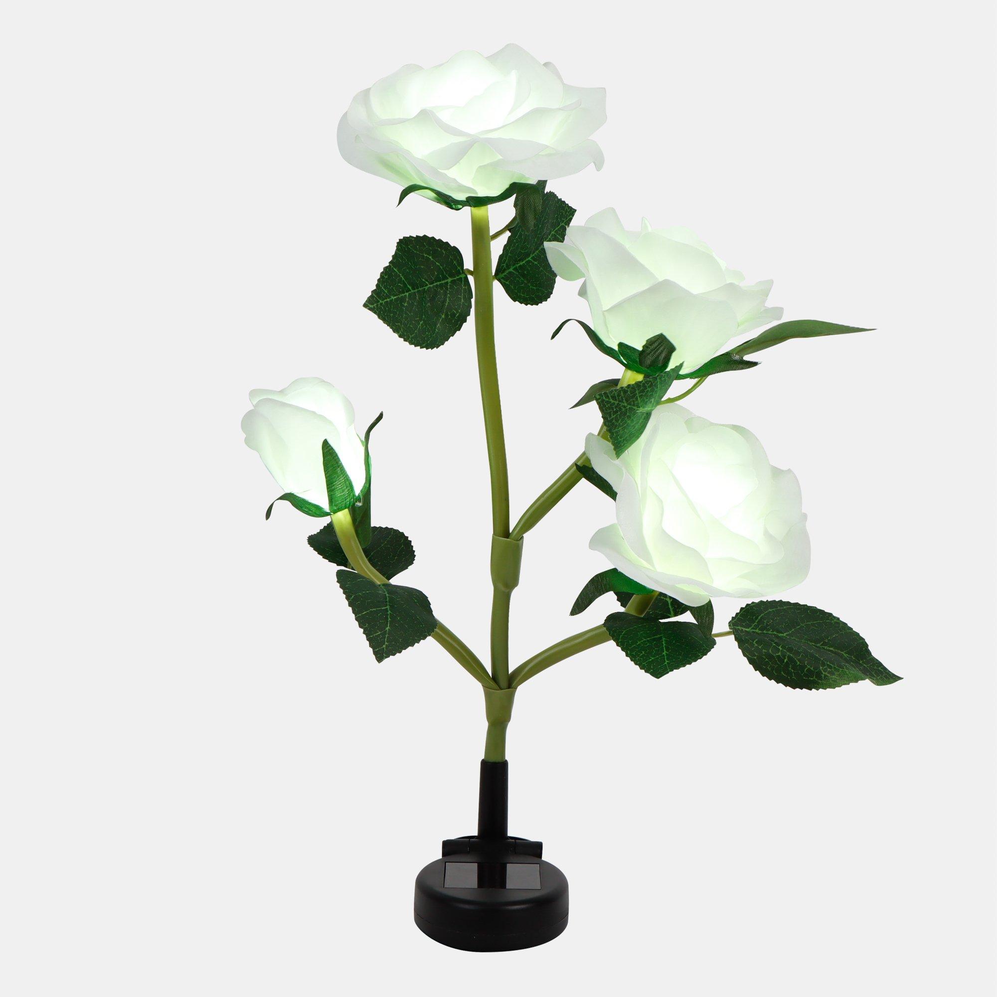 White - Streetwize - Solar White Rose Stake Light - 1
