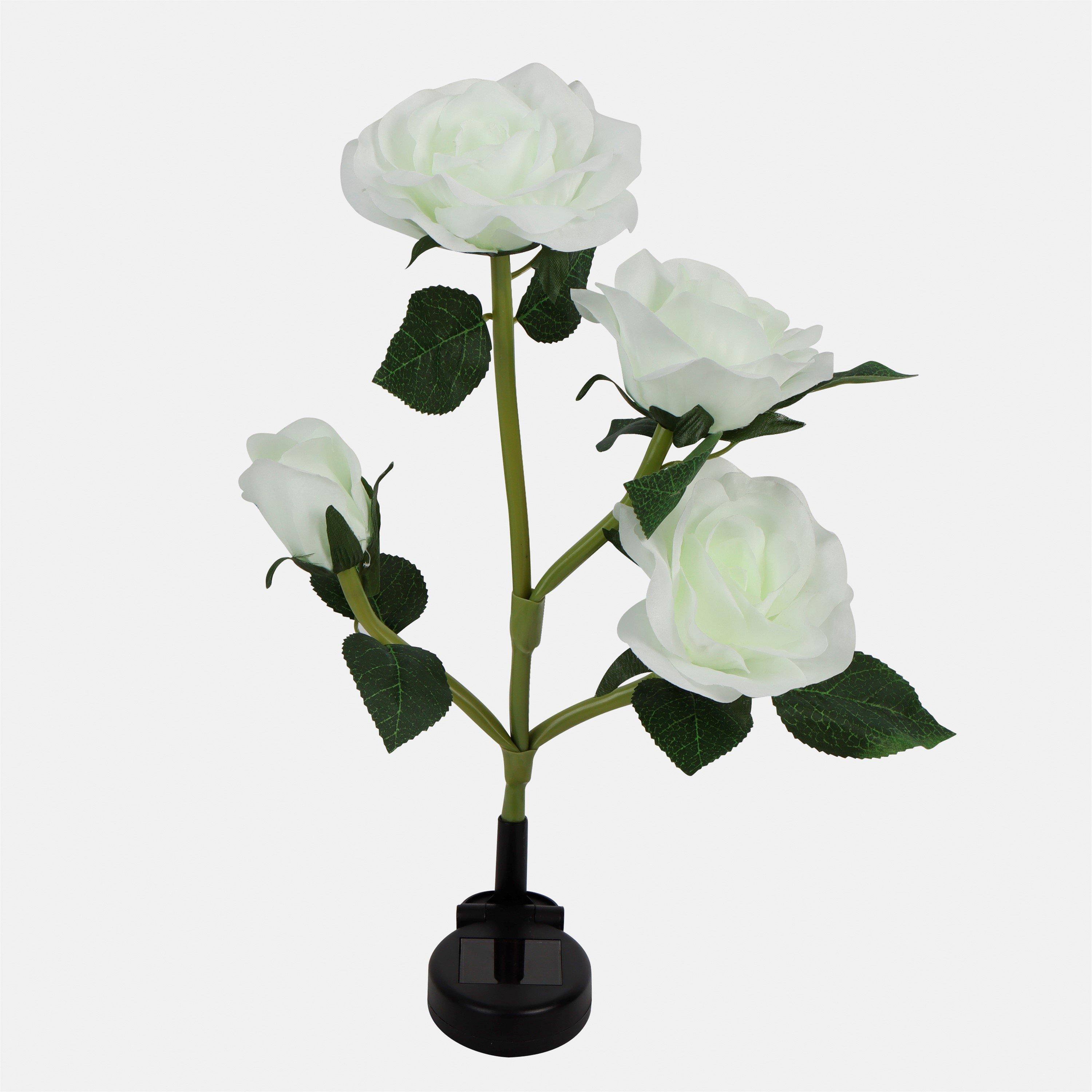 White - Streetwize - Solar White Rose Stake Light - 3