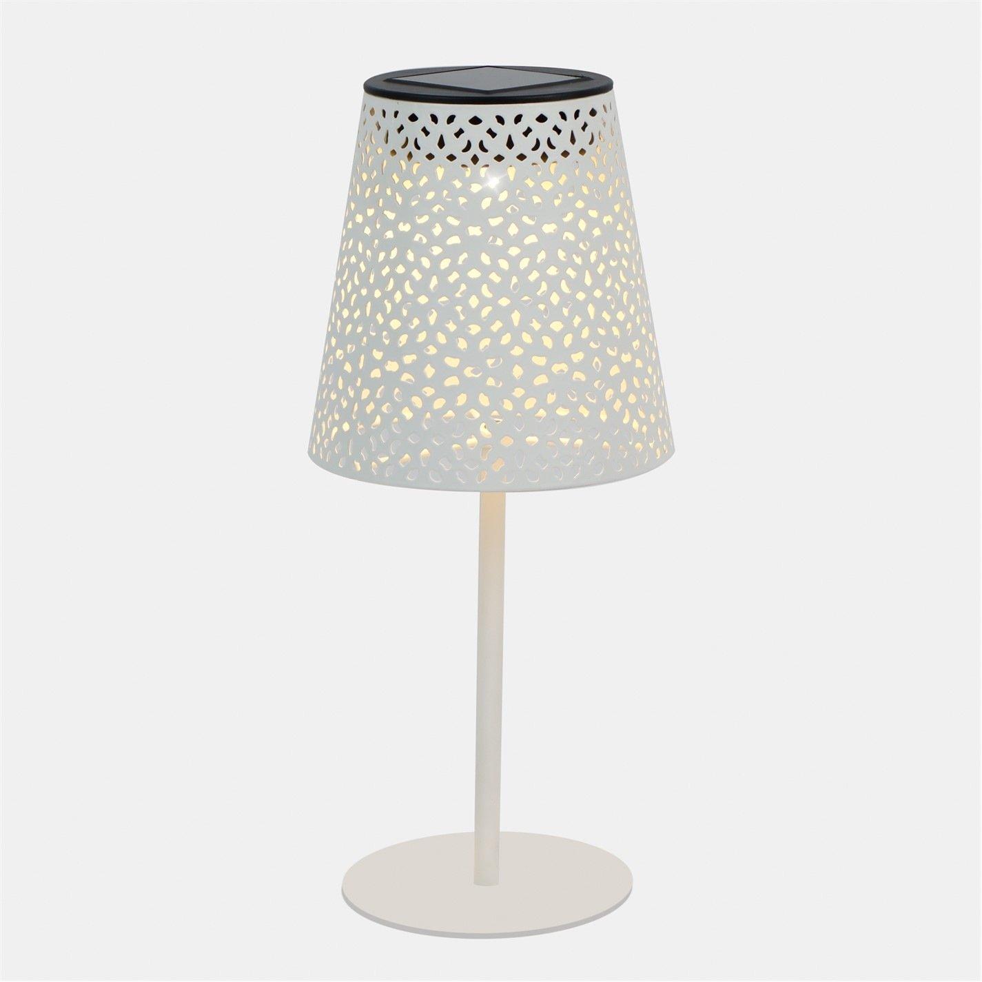 LED - Streetwize - Solar Table Lamp - White Patterned Design - 5