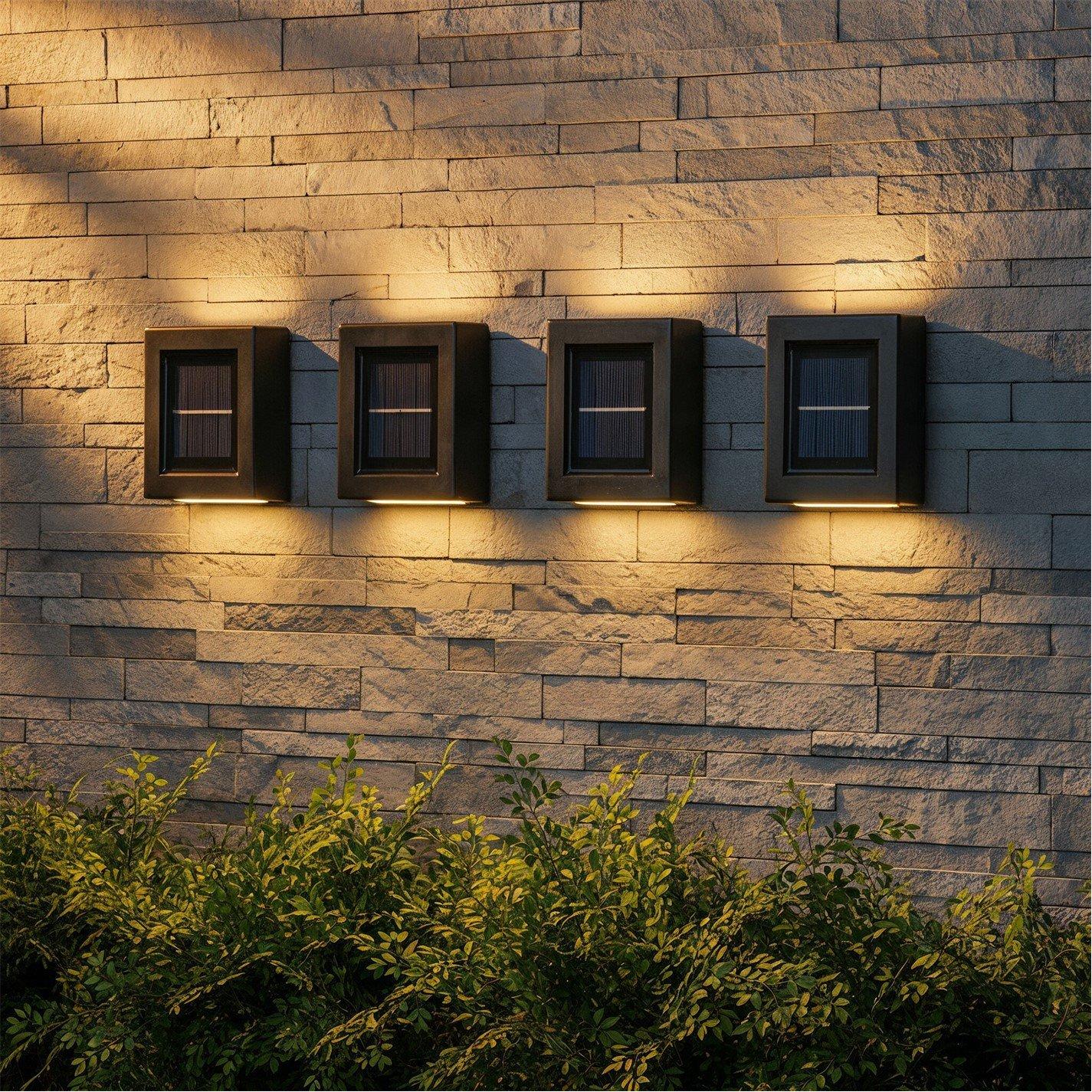 LED - Streetwize - Solar Wall 2 Way Light 4-Pack - 1