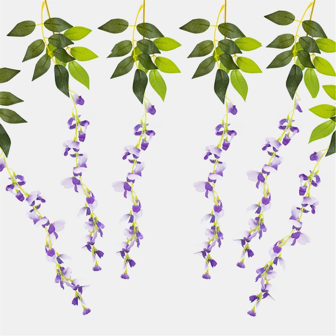 Lilac - Streetwize - Solar Decorative Wisteria Flower Lights - 5