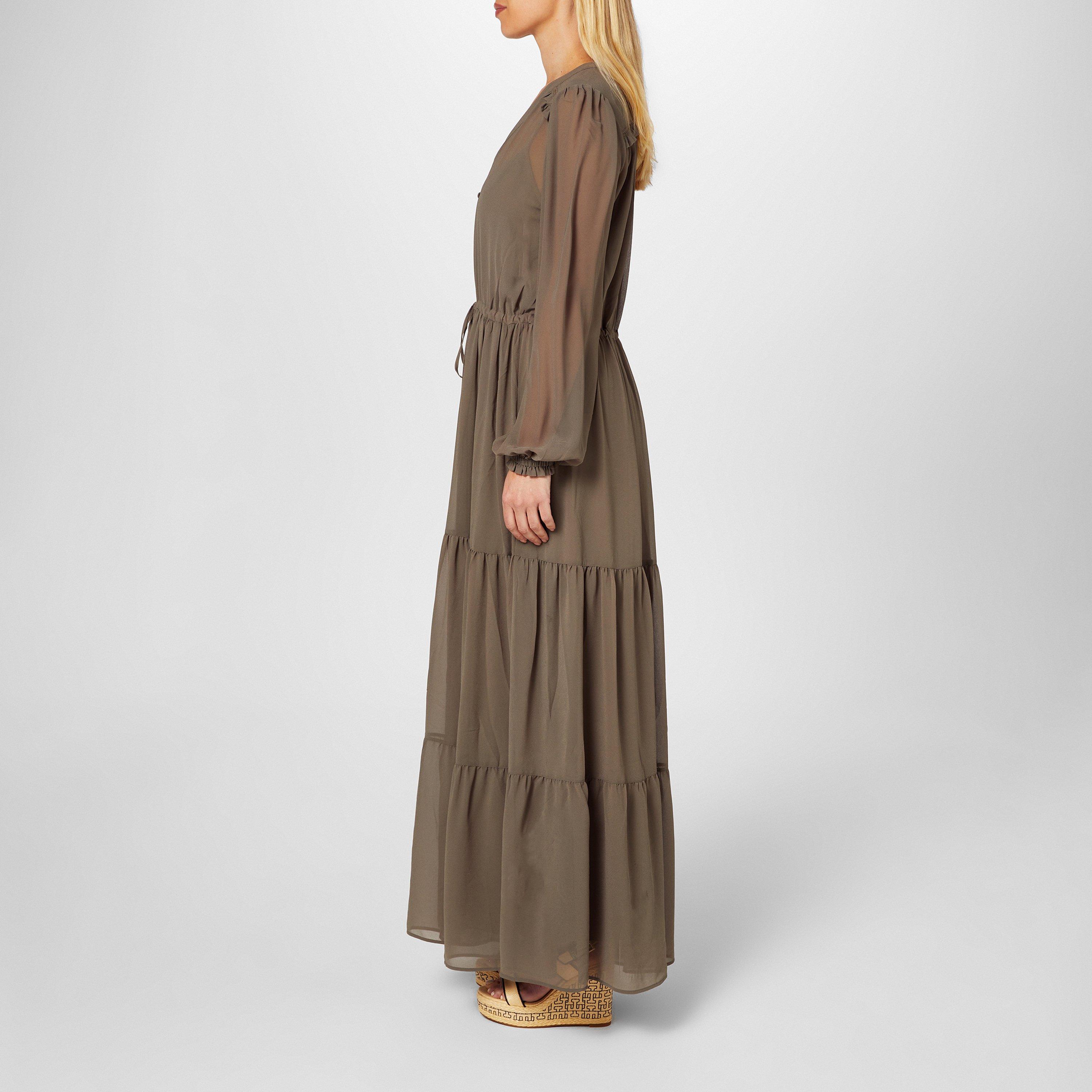 Open Grey 070 - Boss - Women's Tie Waist Maxi Dress - 2