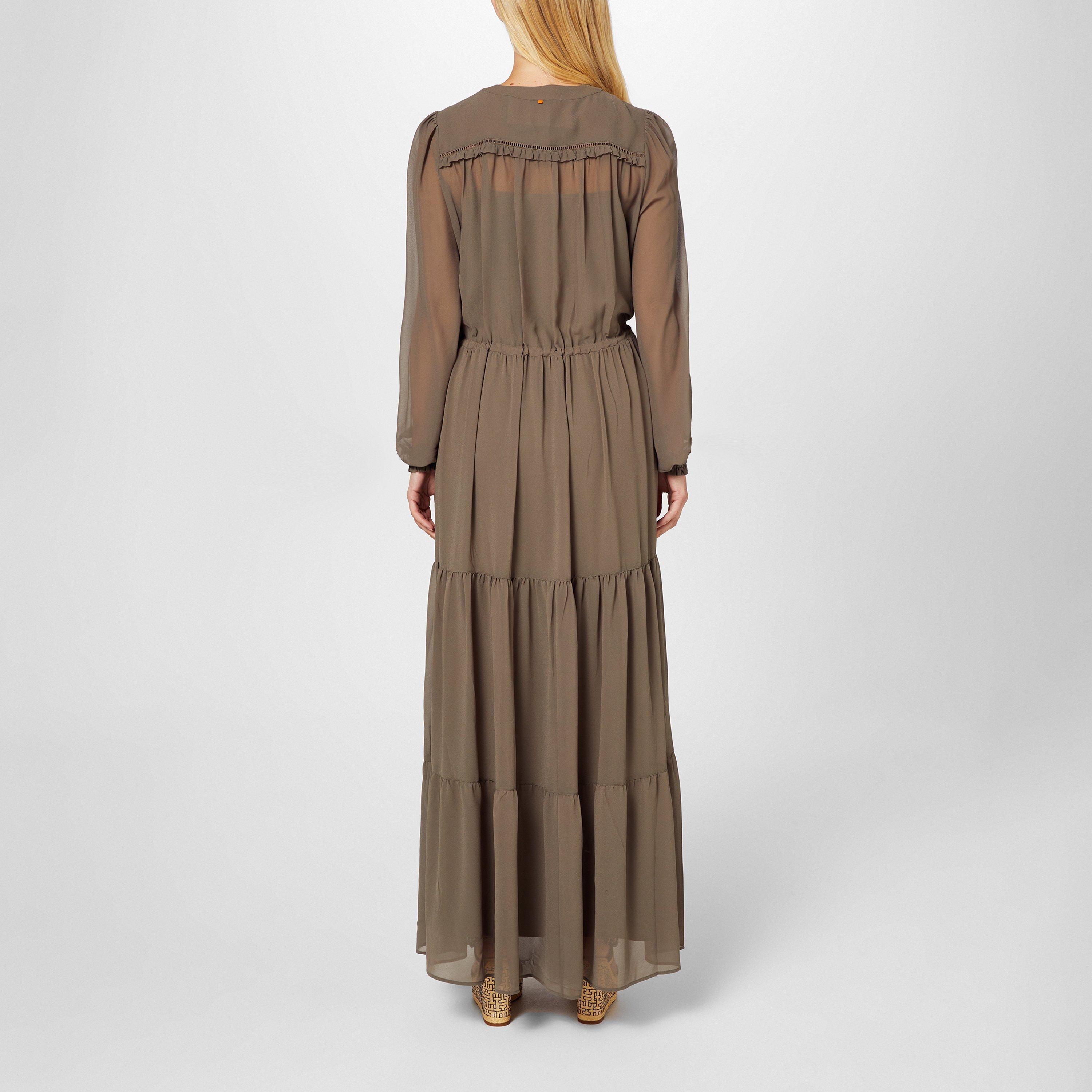 Open Grey 070 - Boss - Women's Tie Waist Maxi Dress - 3