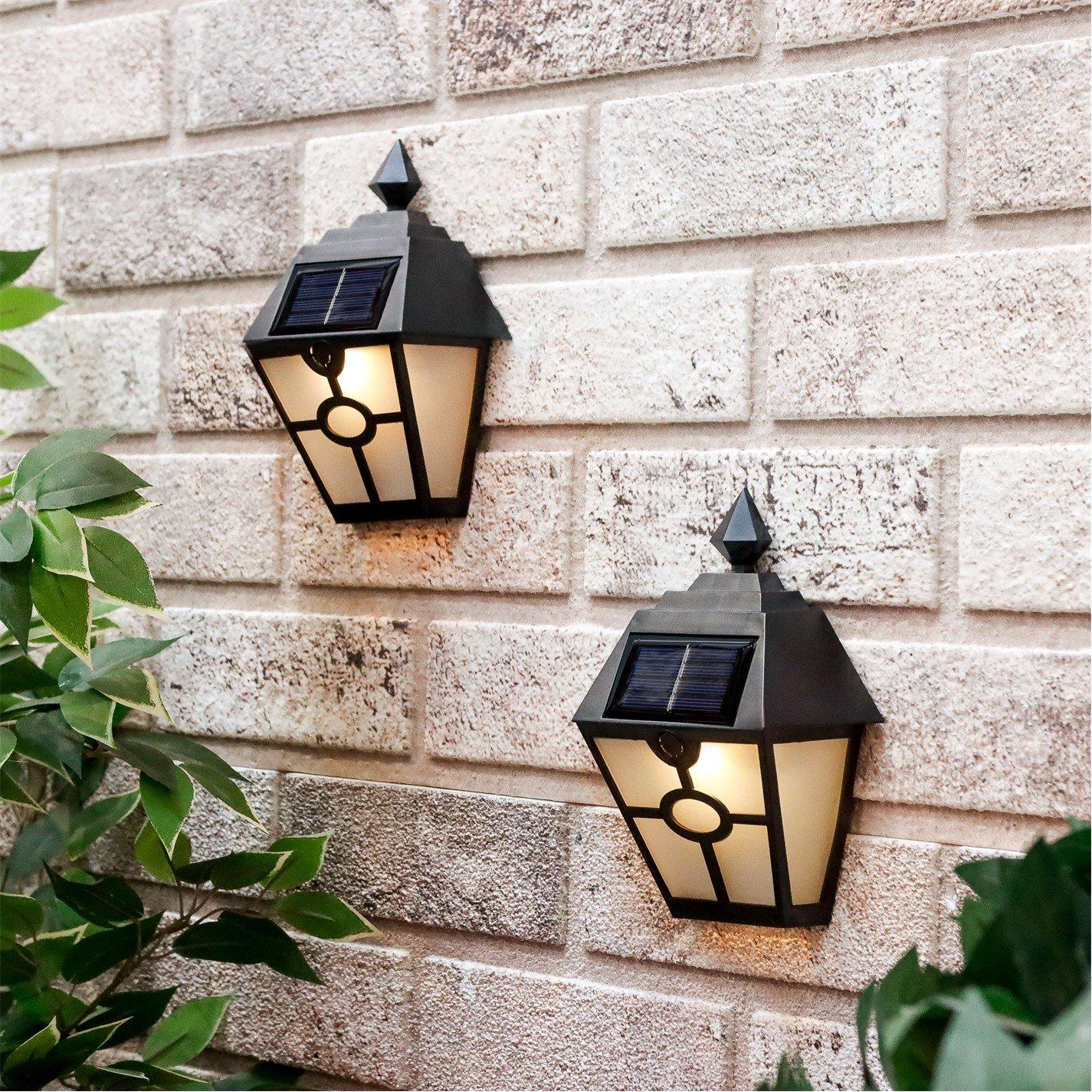 Streetwize  Solar Wall-Mounted Lanterns 2-Pack - Led