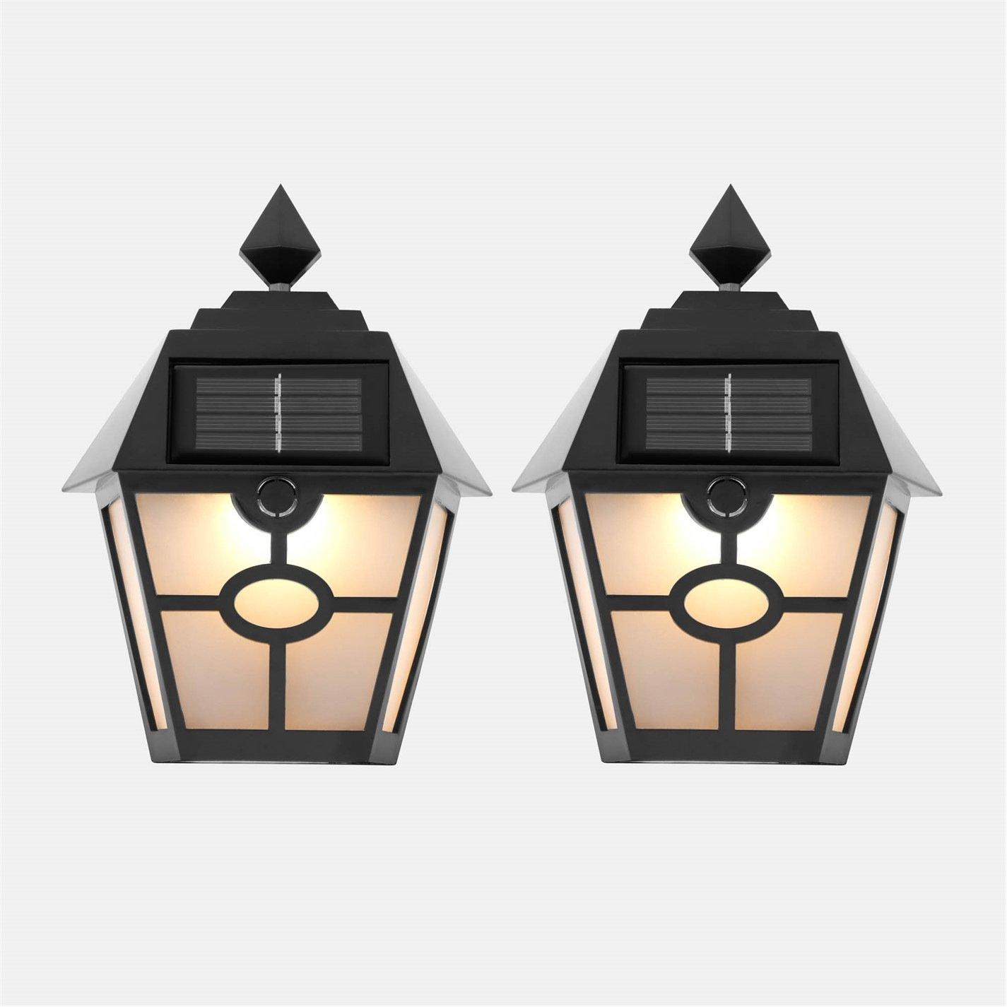 LED - Streetwize - Solar Wall-Mounted Lanterns 2-Pack - 6
