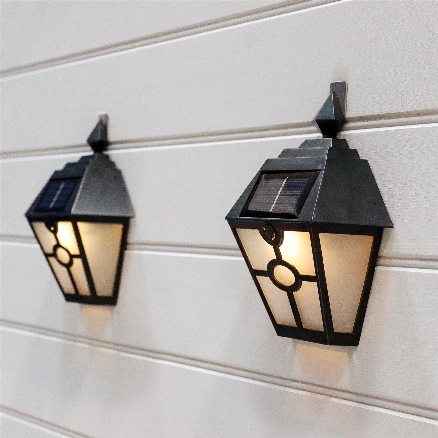 LED - Streetwize - Solar Wall-Mounted Lanterns 2-Pack - 8