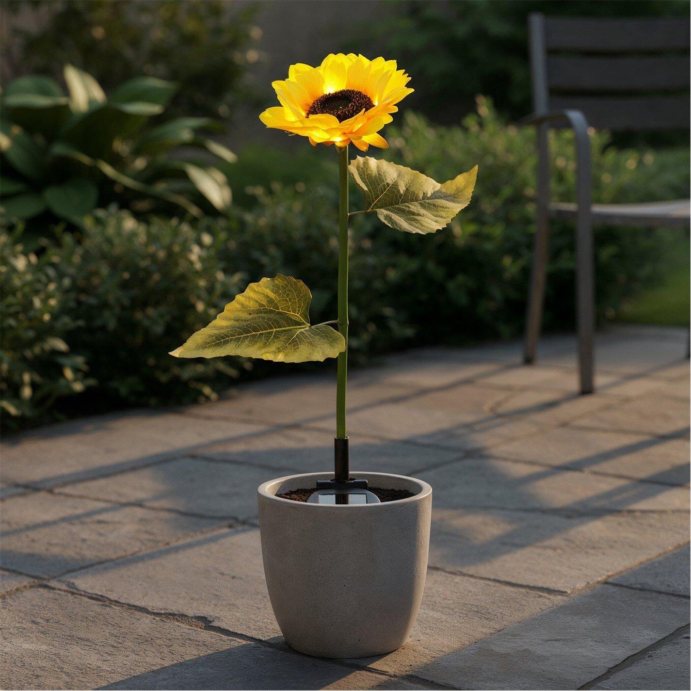 Yellow - Streetwize - Solar Sunflower Stake Light - 2