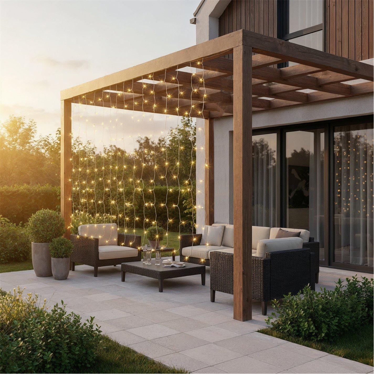 LED - Streetwize - Solar Powered Warm White LED Curtain Lights - 2