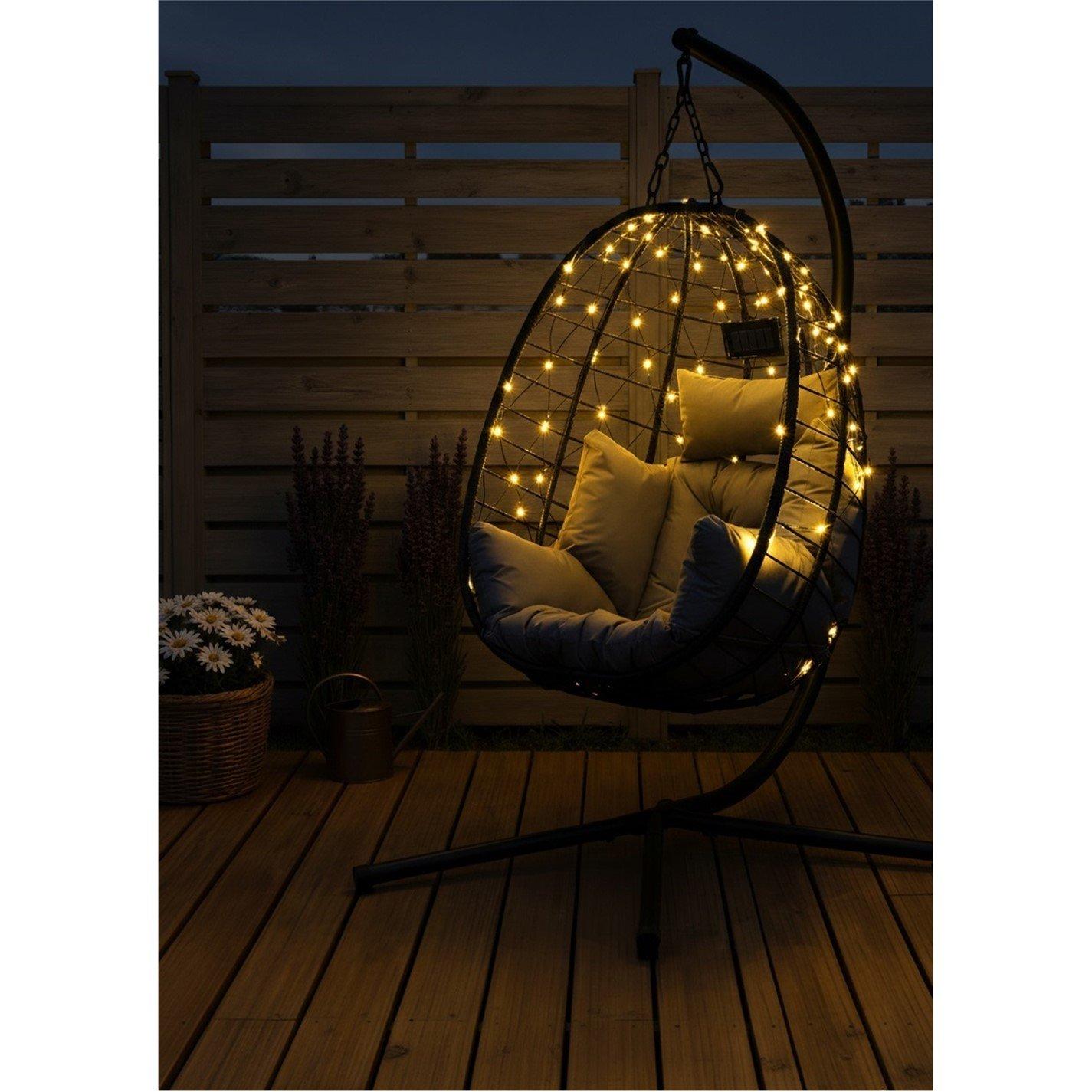 Streetwize  Solar Egg Chair/Net Light - 136 Bright White S Led
