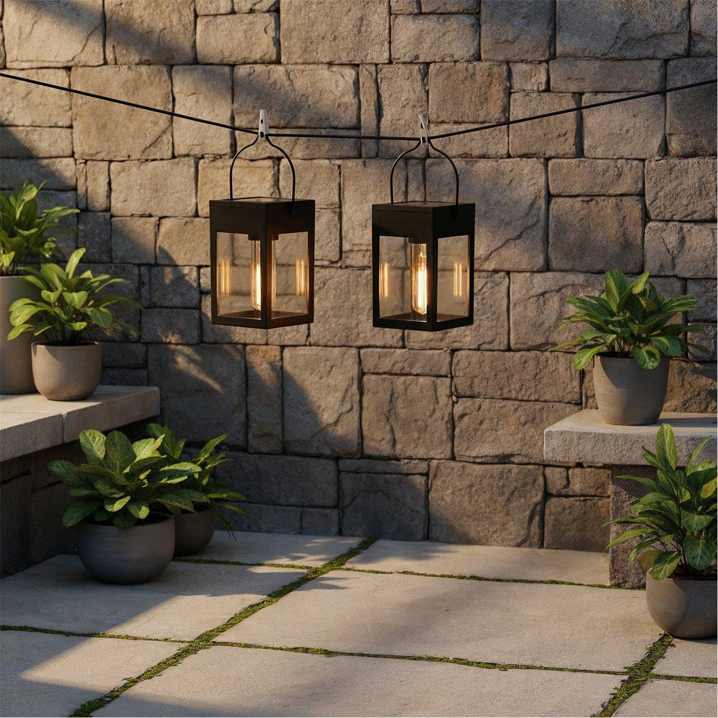 Streetwize  Solar Hanging Lanterns 2-Pack - Led
