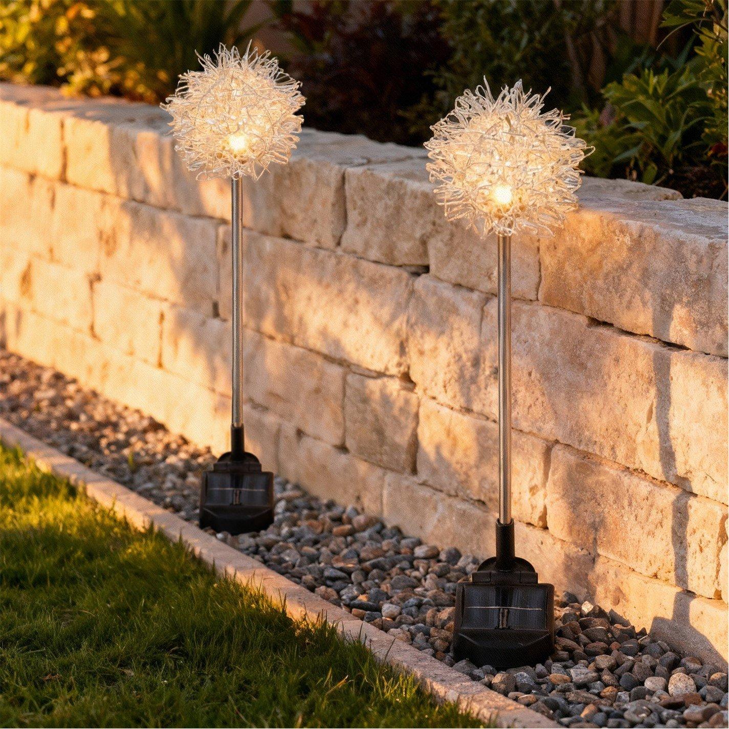 LED - Streetwize - Solar Dandelion Stake Lights - 2-Pack - 4