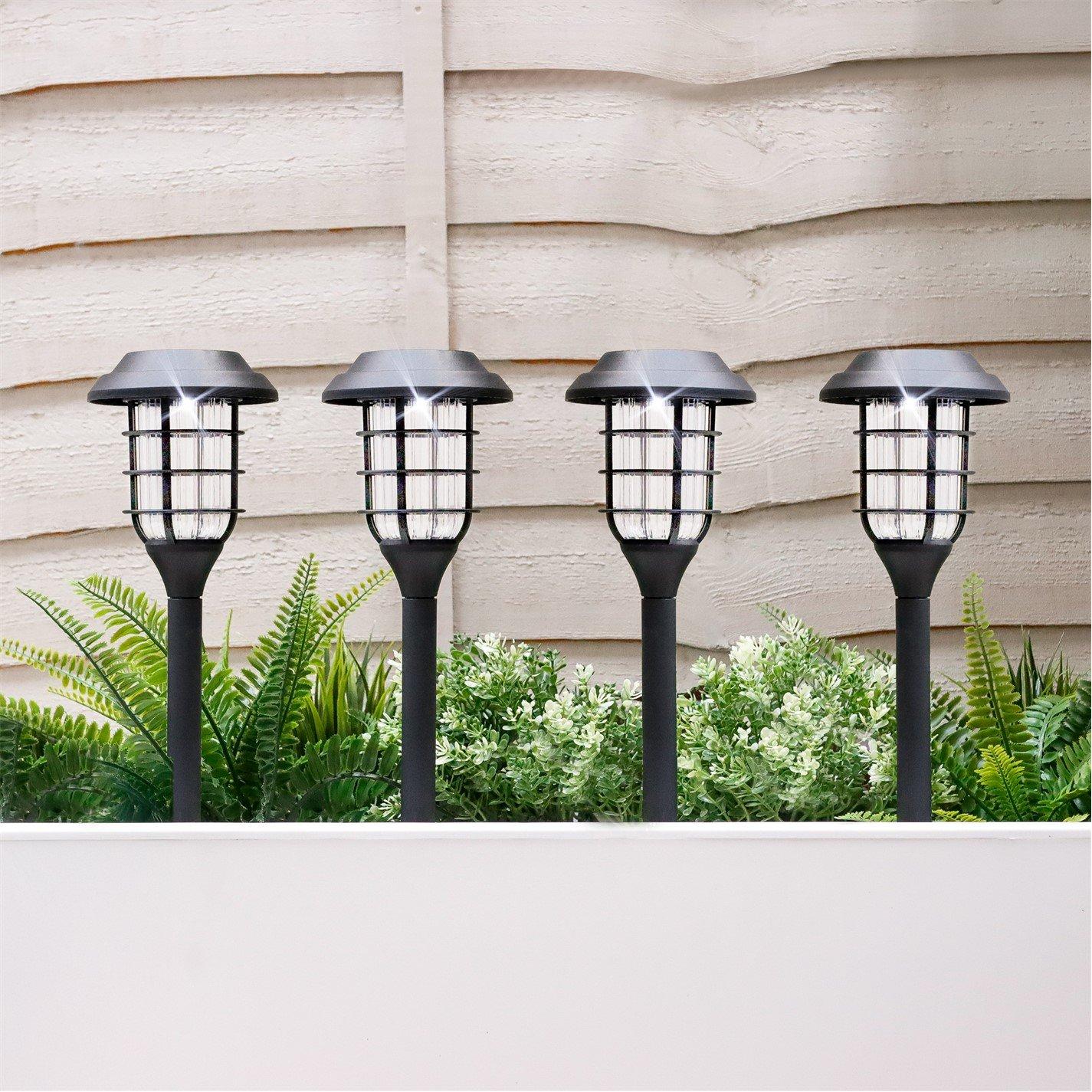LED - Streetwize - Solar Stake Light Bright White Glow - 4-Pack - 1
