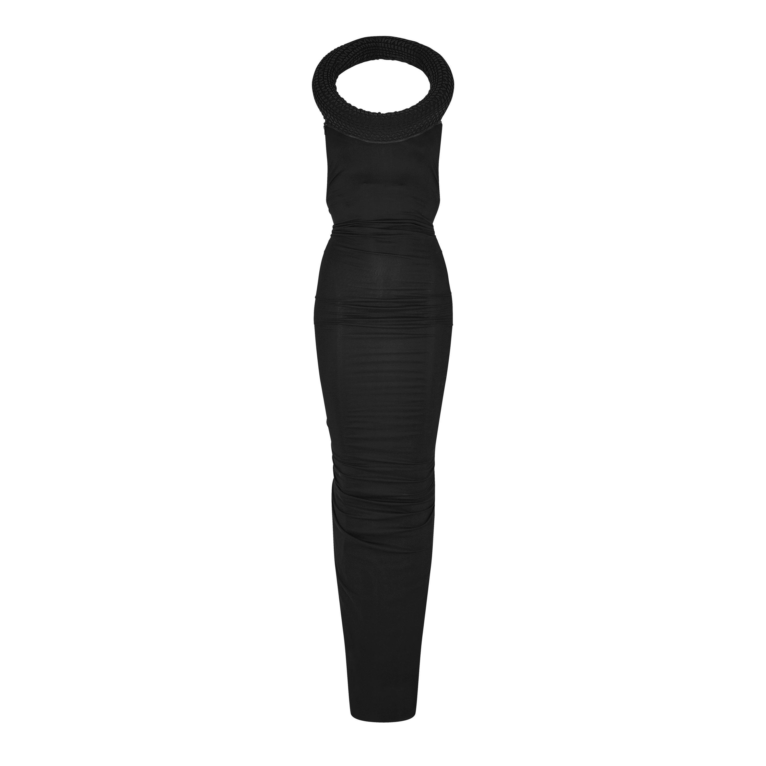 Off White Women's Vi Tube Viscose Sleeveless Maxi Dress - Black - 42 (M)