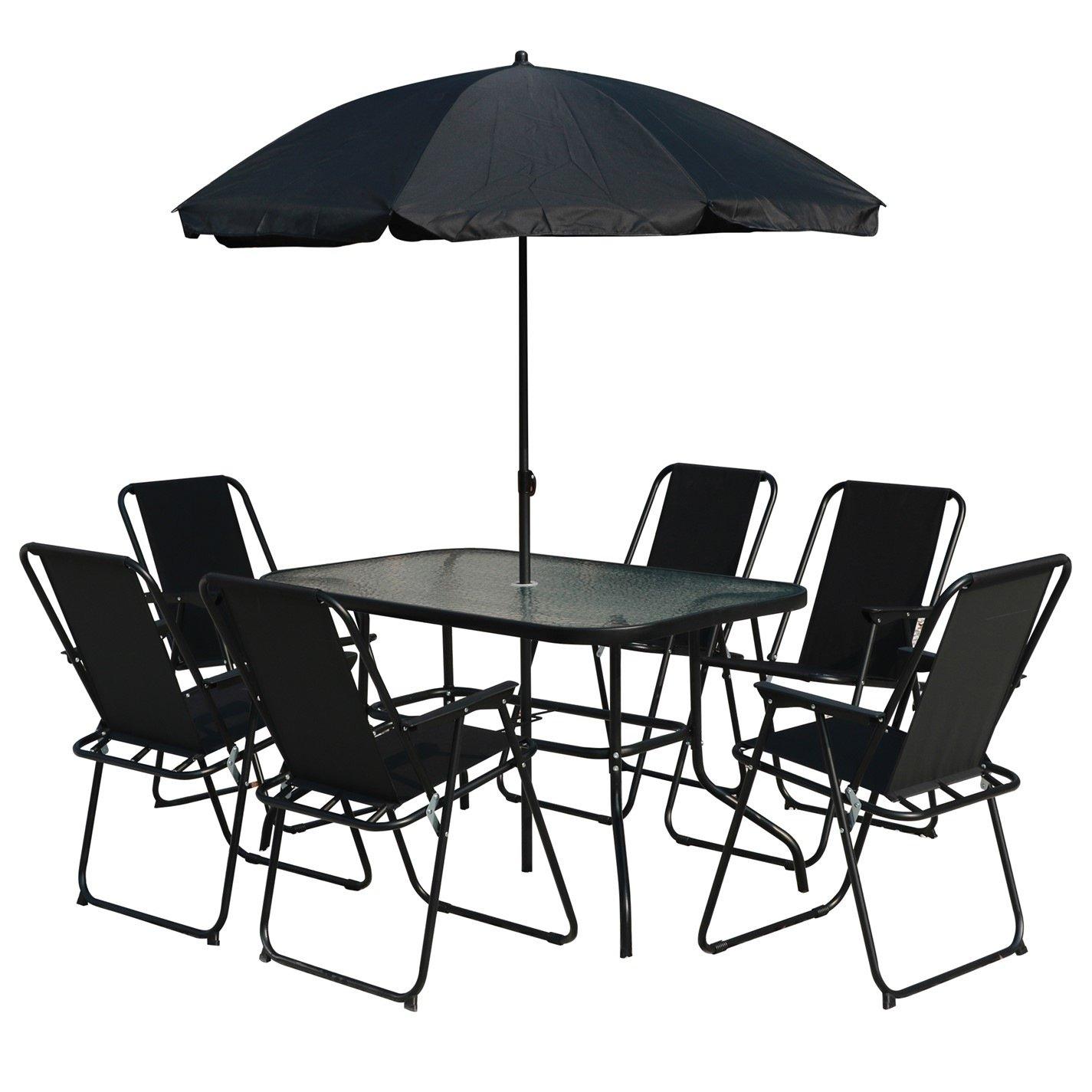 Black - Linea - Oxford 8 Piece Patio Set - 2