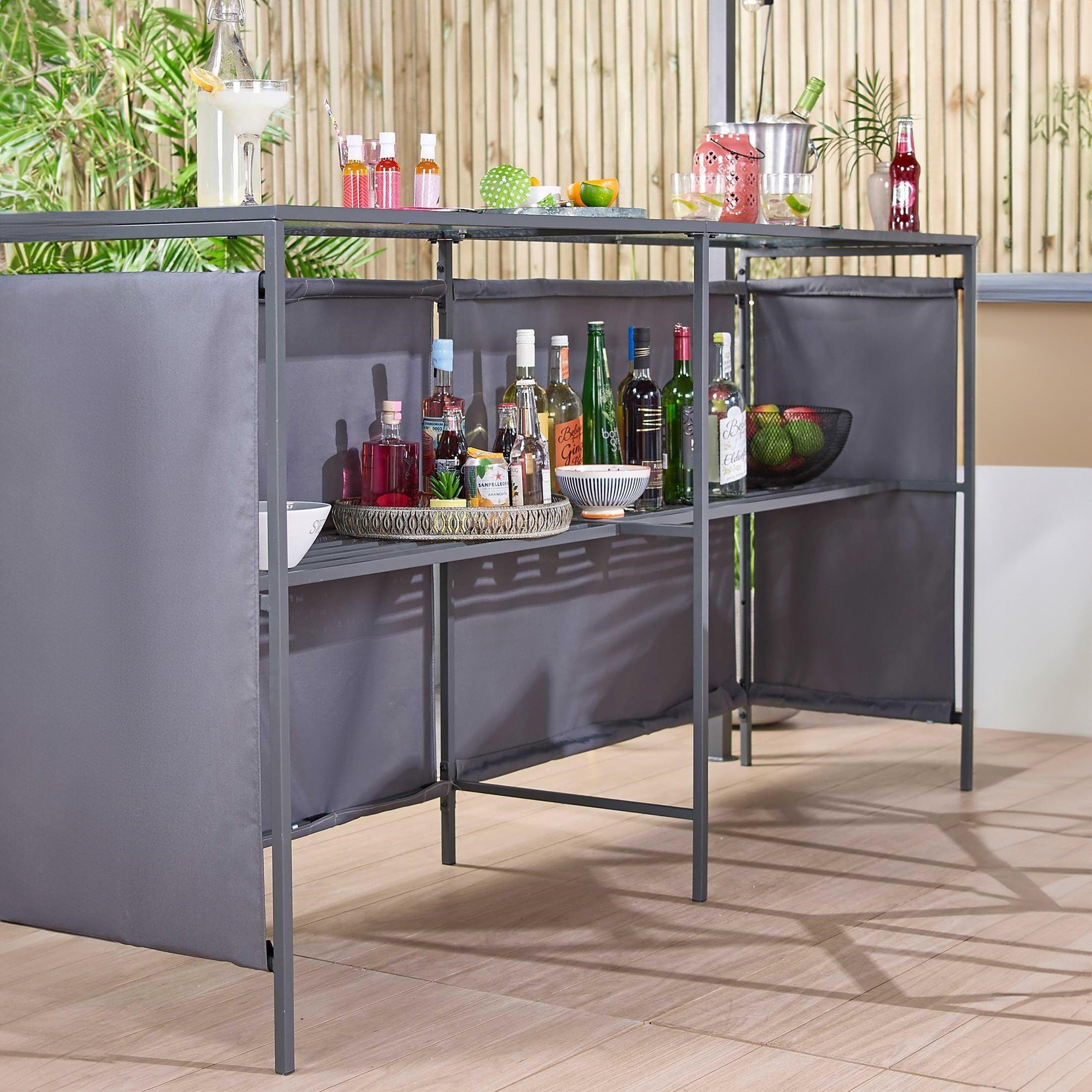 Grey - Linea - Amsterdam Gazebo and Bar Set - 3