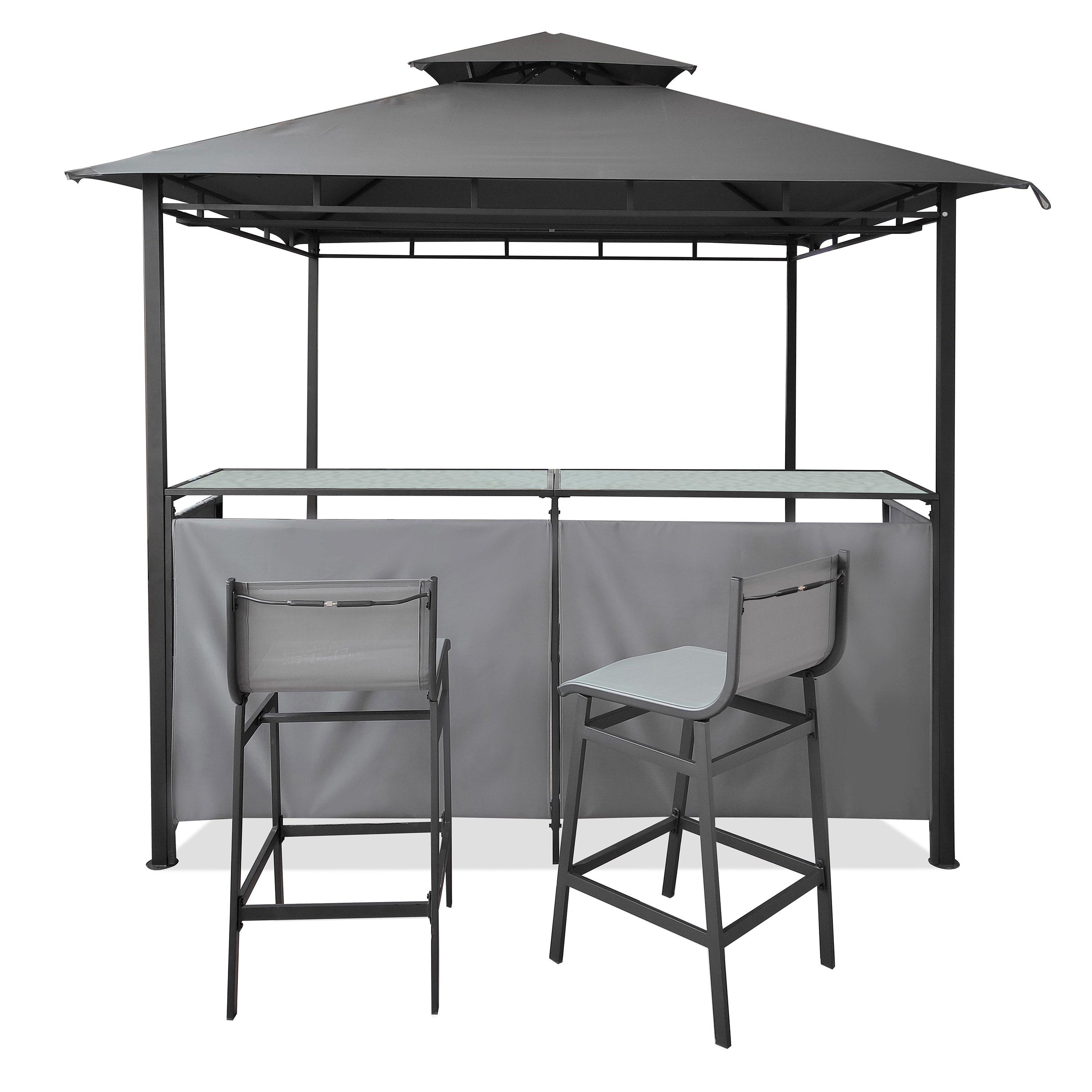 Grey - Linea - Amsterdam Gazebo and Bar Set - 6