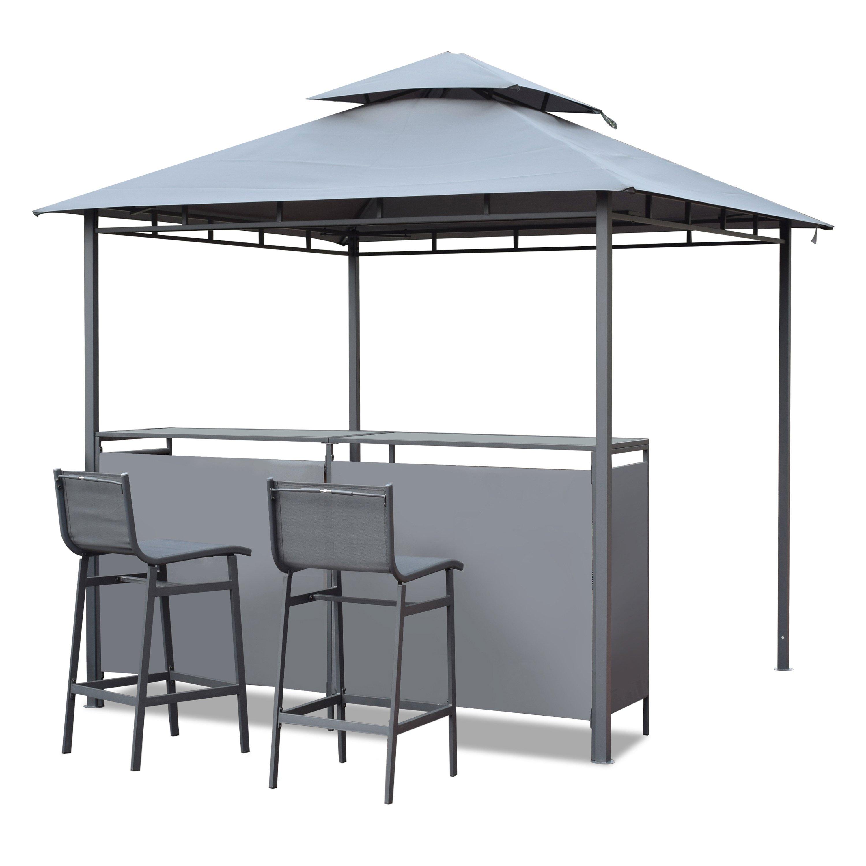 Grey - Linea - Amsterdam Gazebo and Bar Set - 7