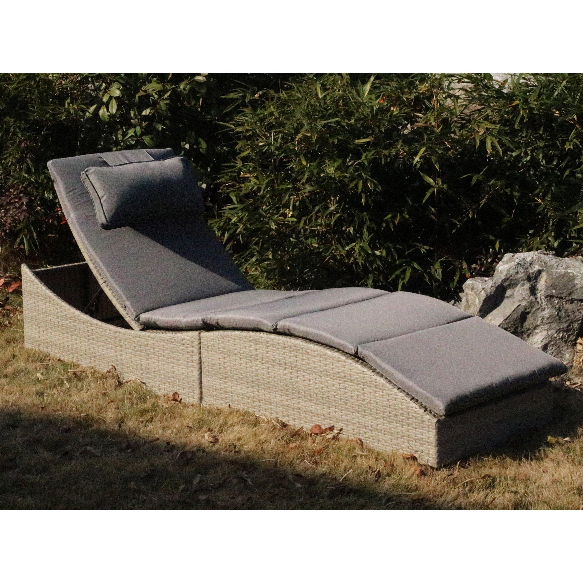Multi - Linea - Lanai Folding Rattan Lounger - 1