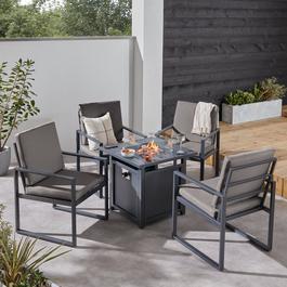 Linea Stockholm Firepit Table Conversation Set