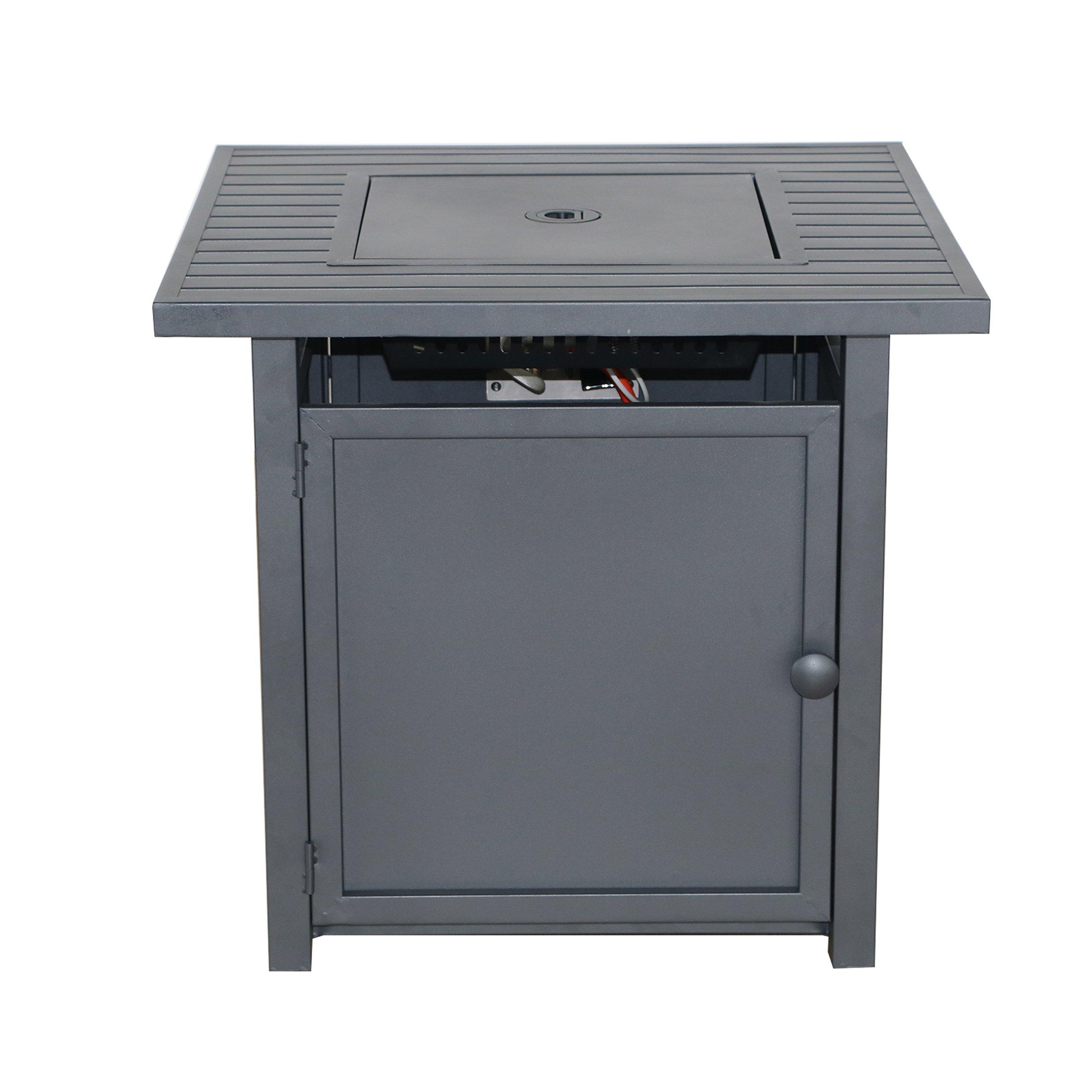 Black - Linea - Stockholm Firepit Table Conversation Set - 11