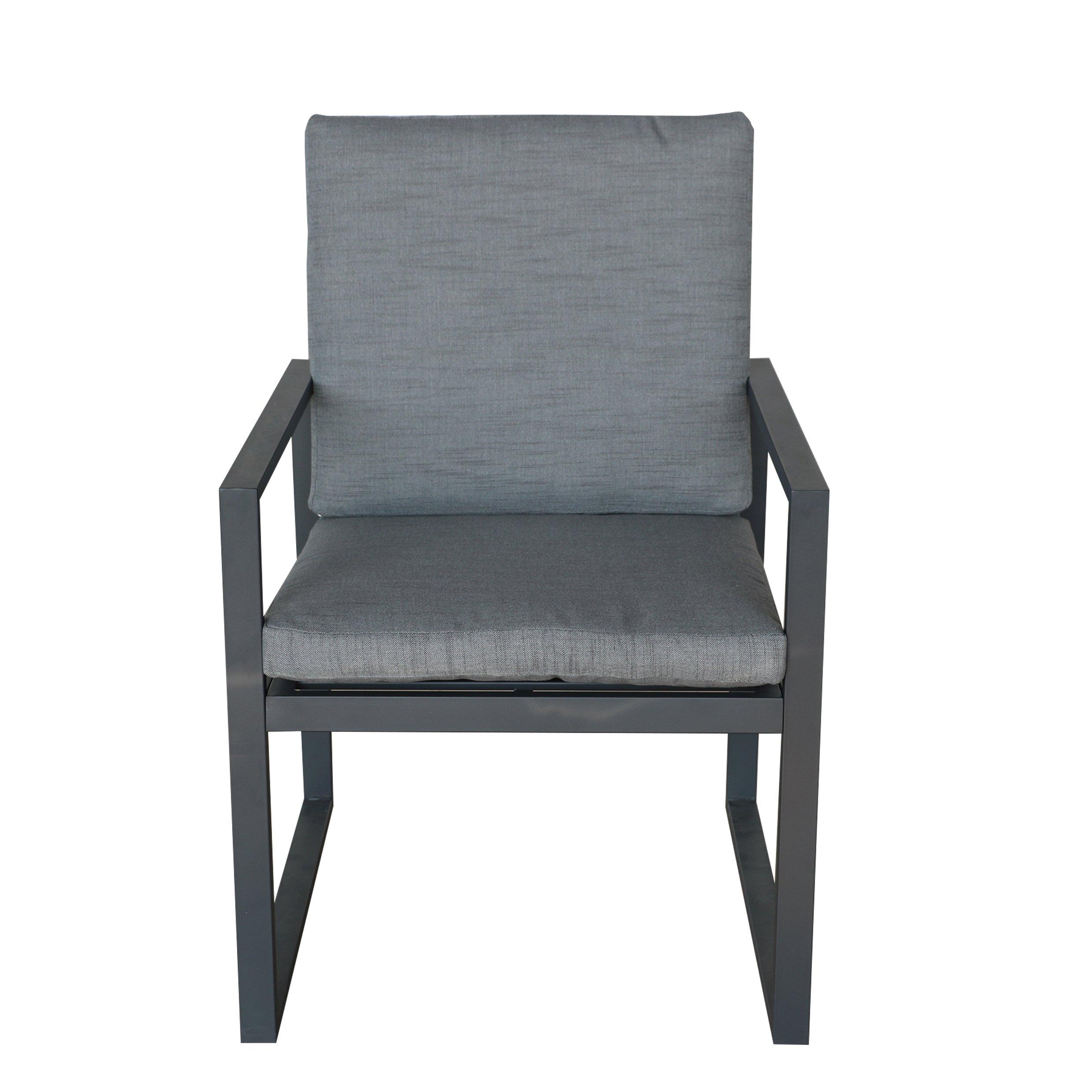 Black - Linea - Stockholm Firepit Table Conversation Set - 7