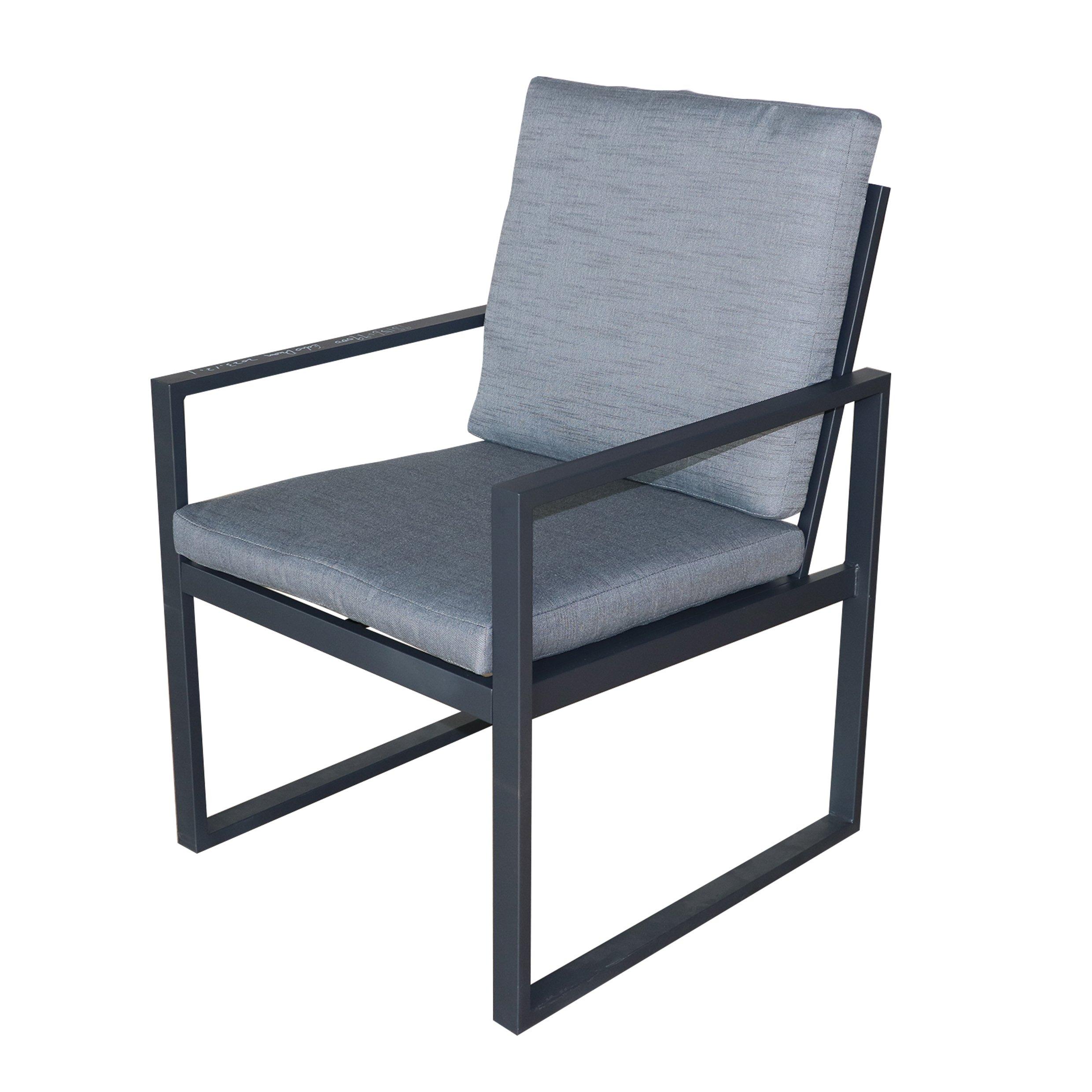 Black - Linea - Stockholm Firepit Table Conversation Set - 8