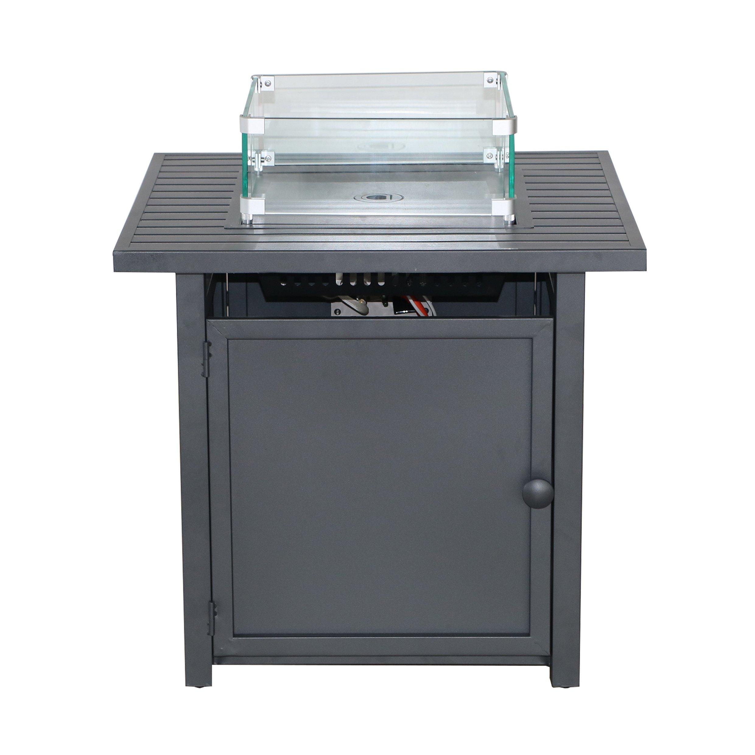 Black - Linea - Stockholm Firepit Table Conversation Set - 9