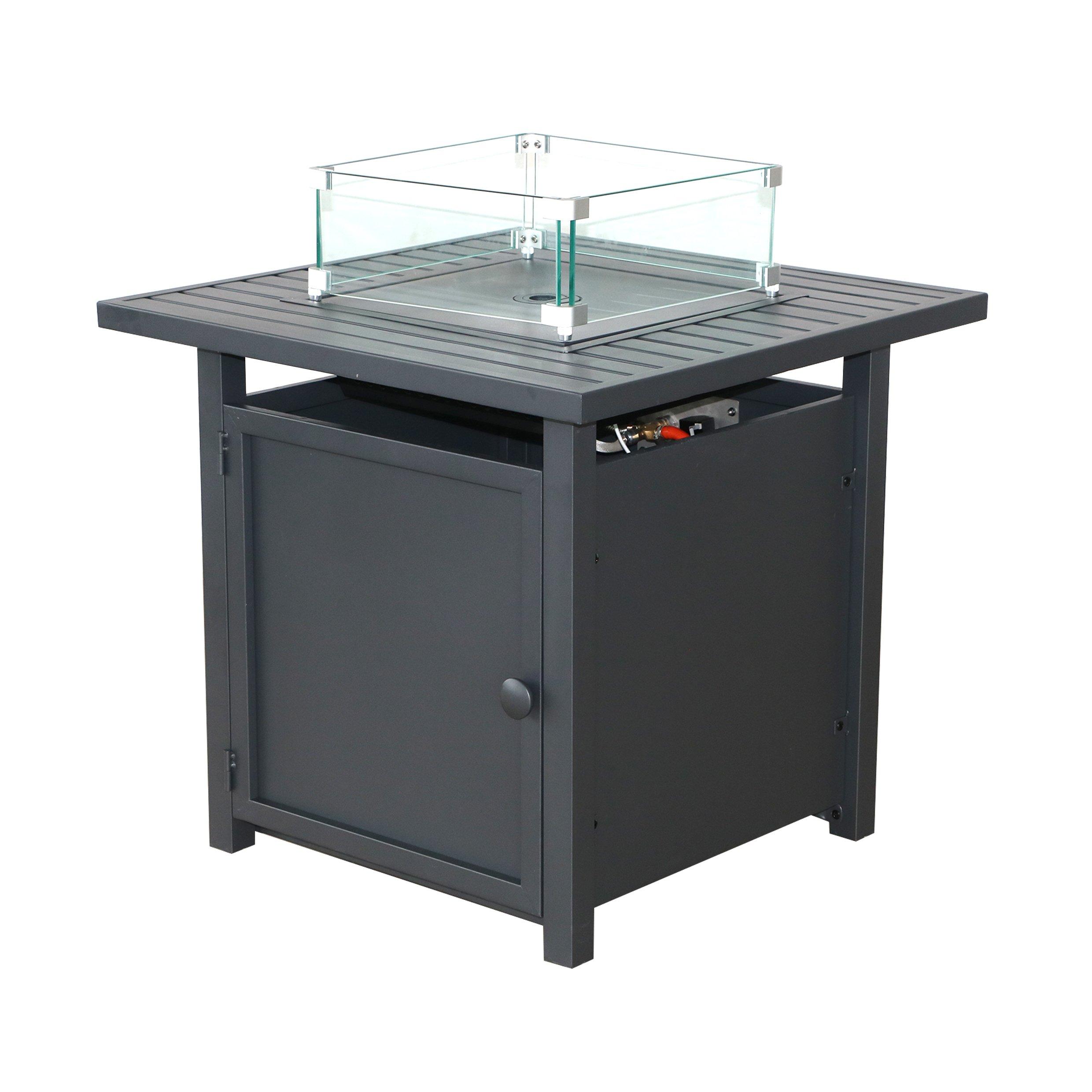 Black - Linea - Stockholm Firepit Table Conversation Set - 10