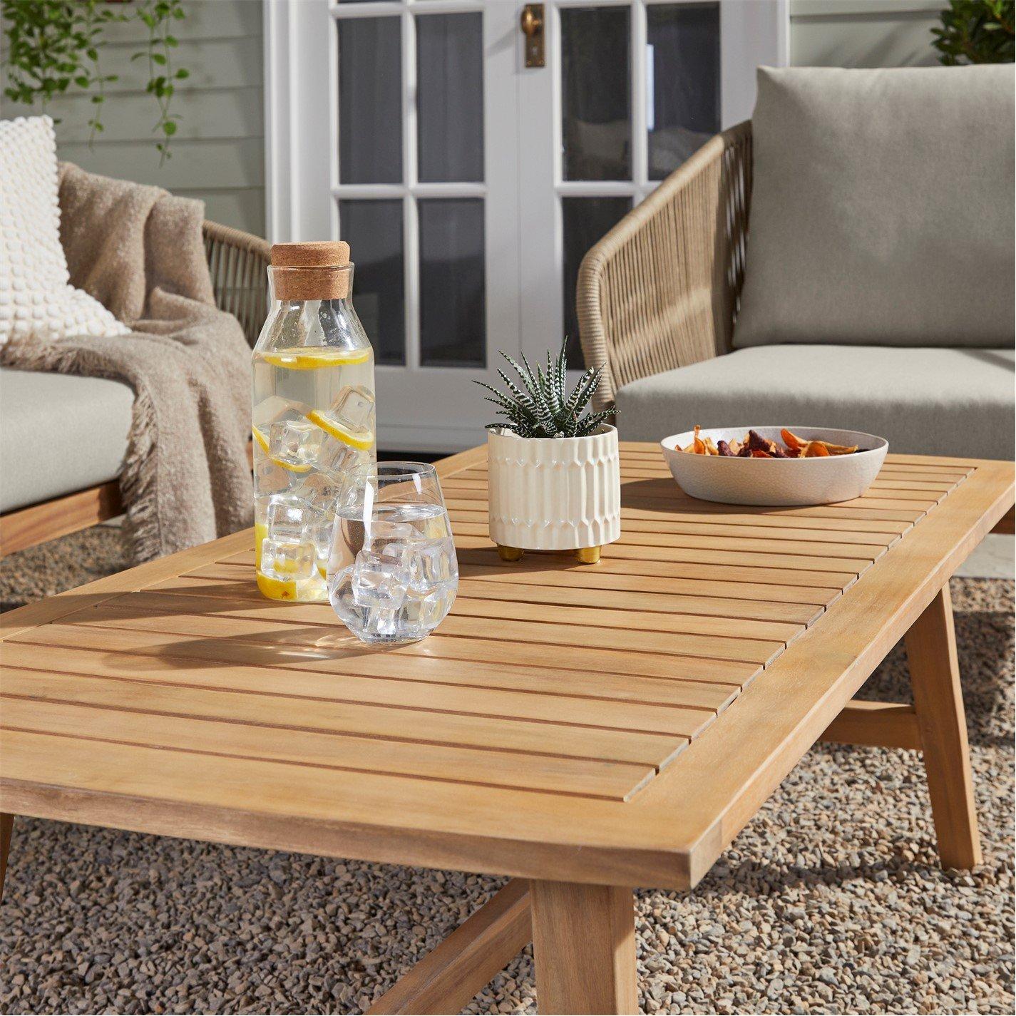 Beige/Pine - Linea - Maldives 4 Piece Lounge Set - 2