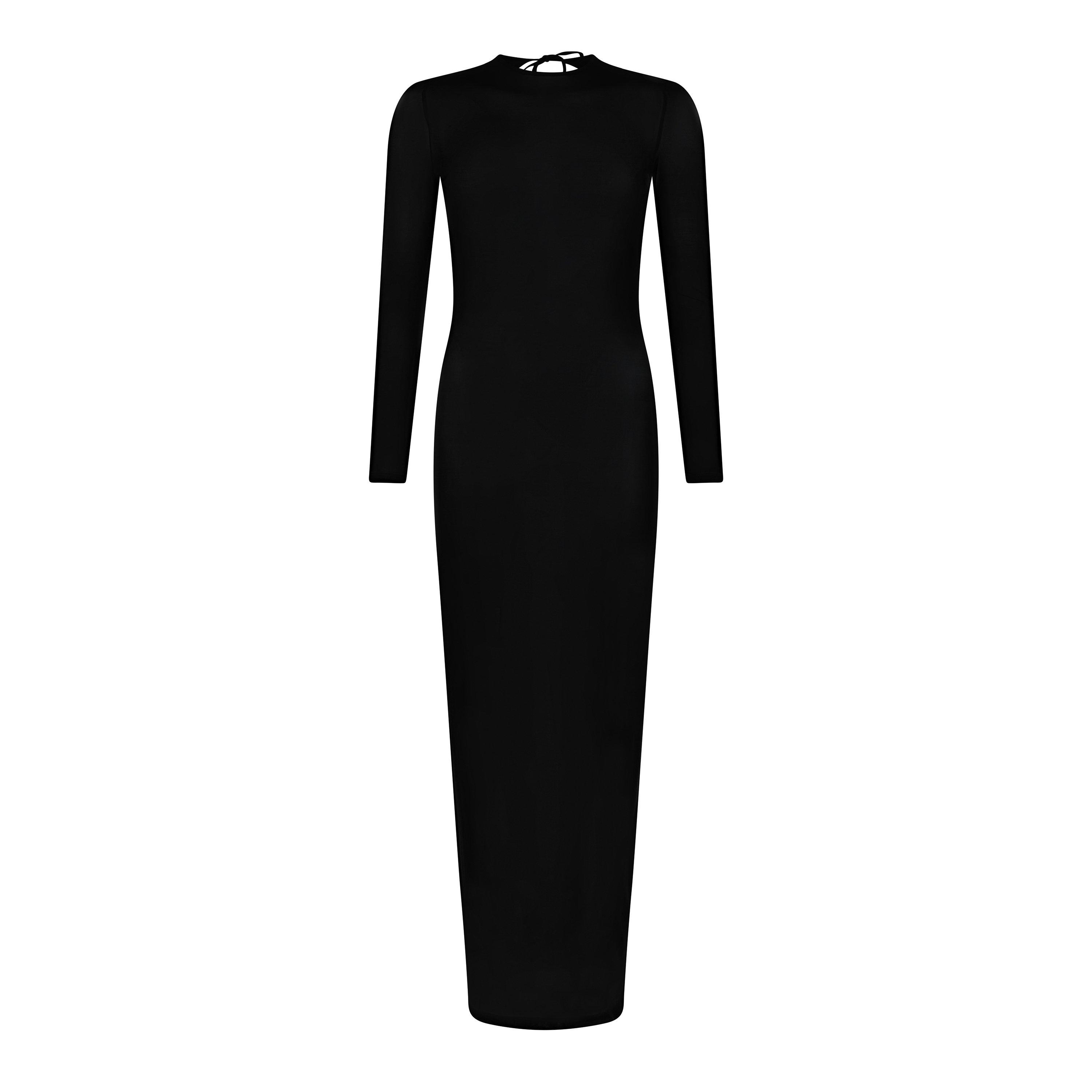 Black - Rabanne - Women's Long-Sleeve Sheer Maxi Dress - 5