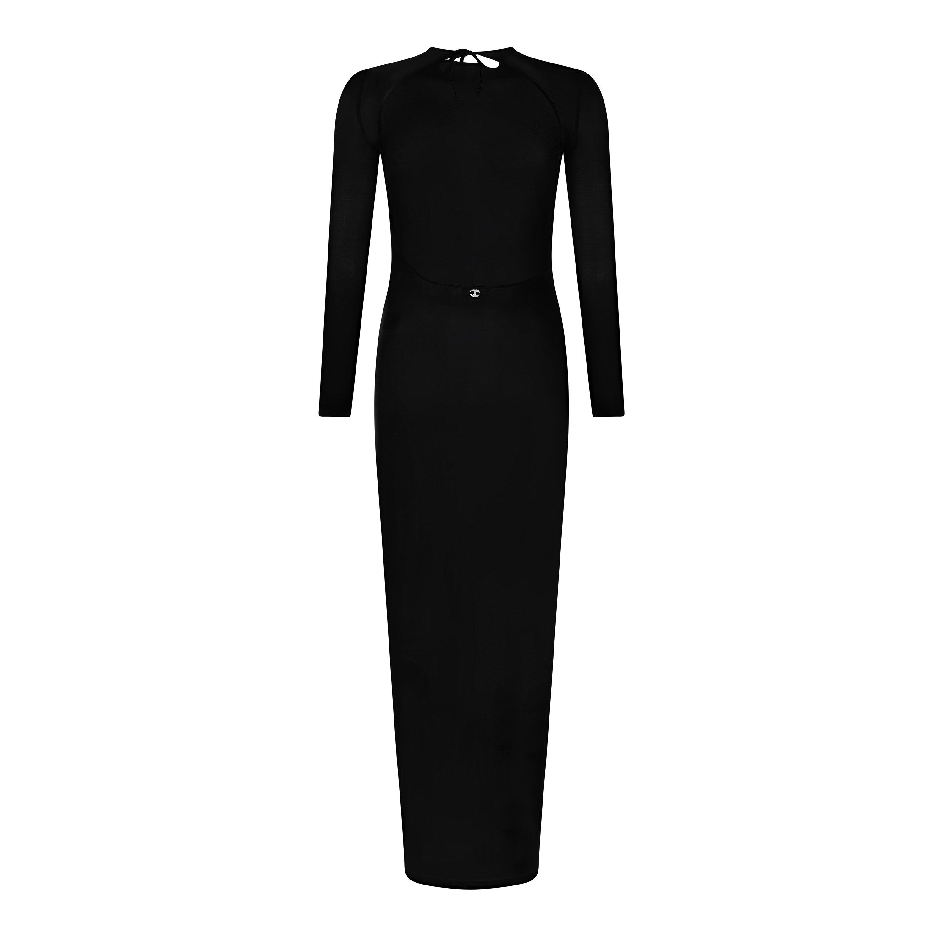 Black - Rabanne - Women's Long-Sleeve Sheer Maxi Dress - 6