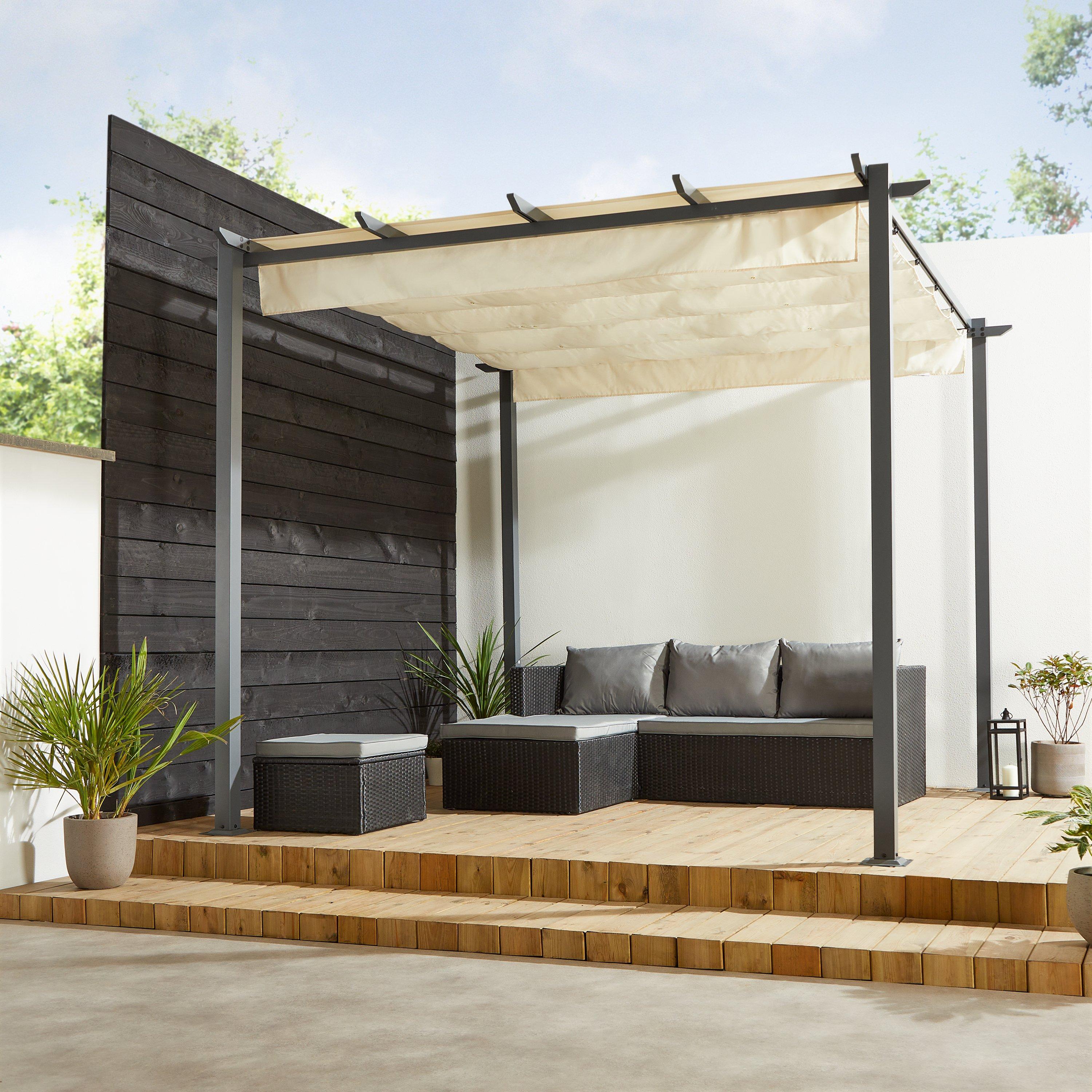 Anthracite - Linea - A Dublin 3 x 3m Pergola - 1