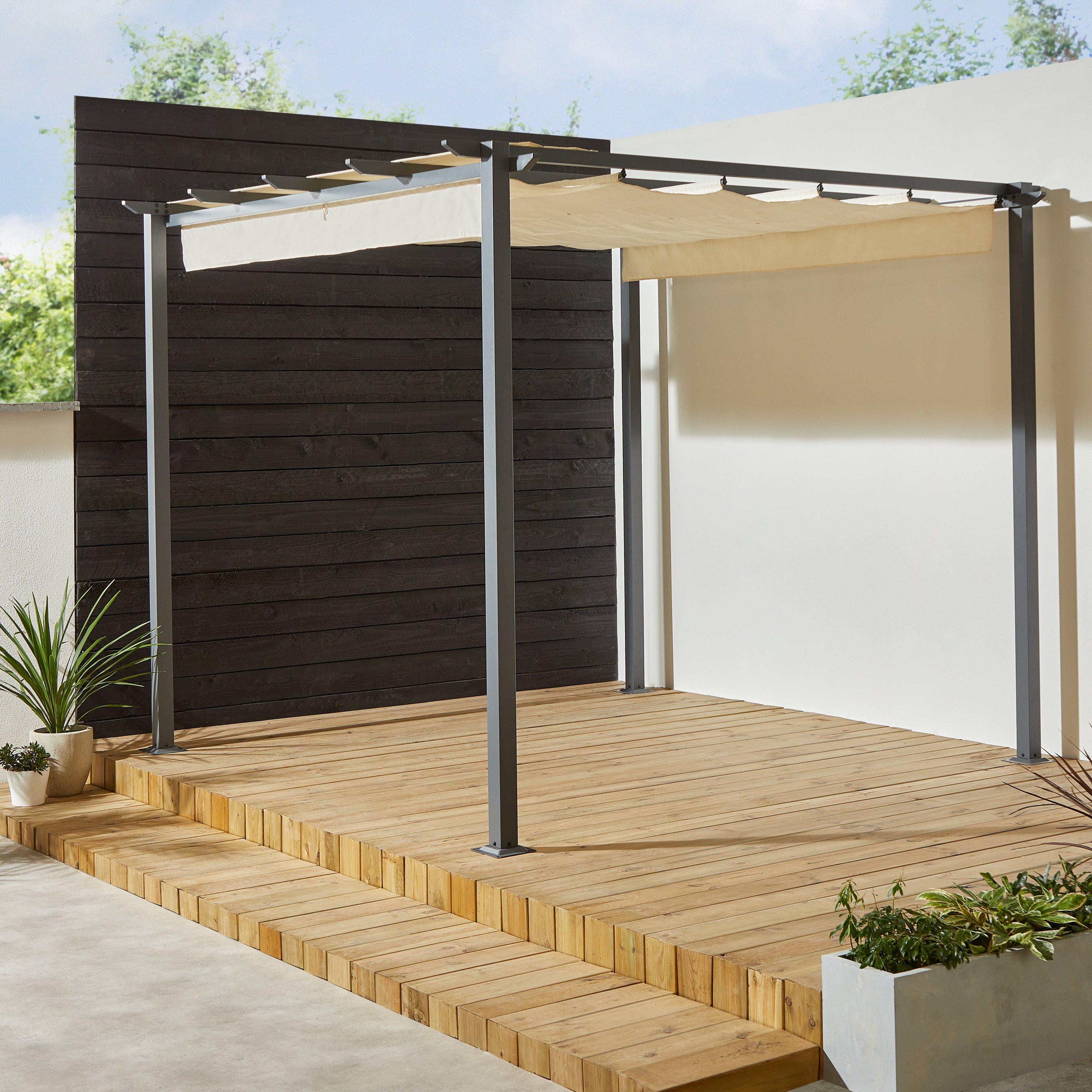 Anthracite - Linea - Dublin 3 x 3m Pergola - 2