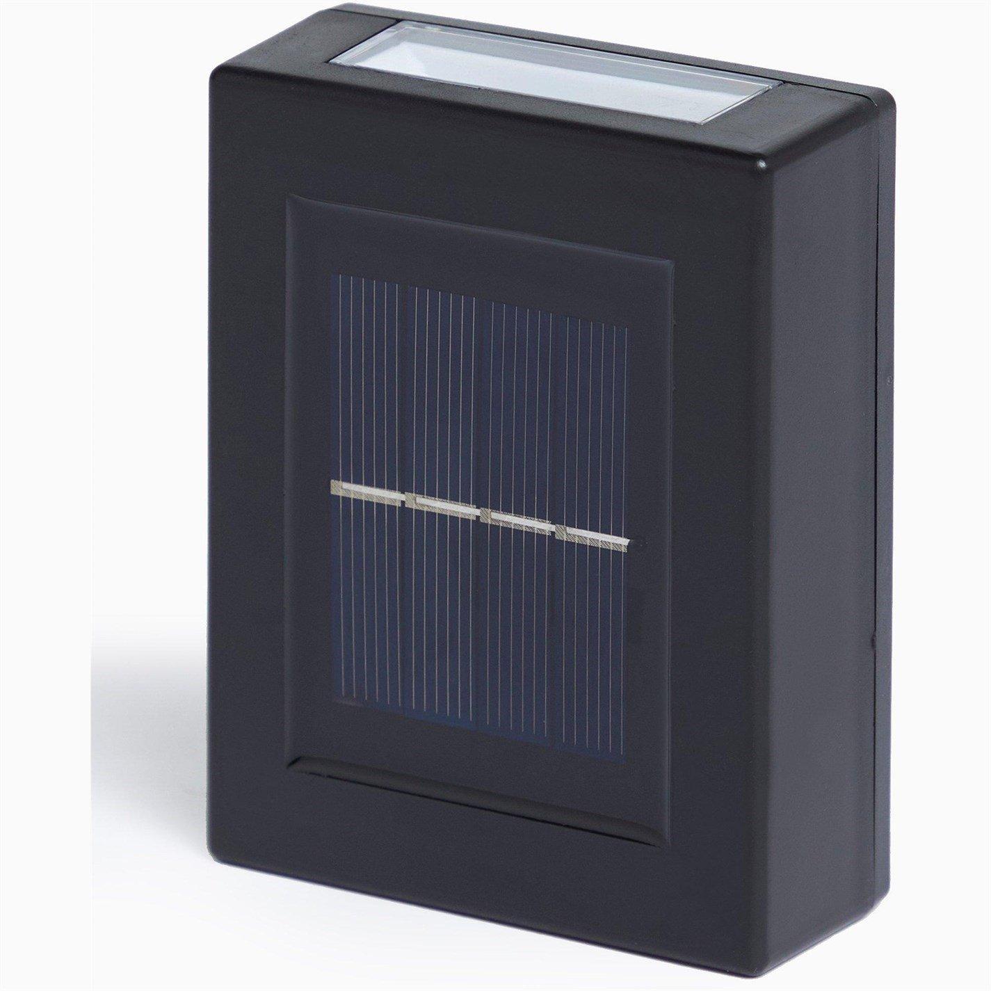Black - Linea - of 4 Solar Up Down Wall Light - 3